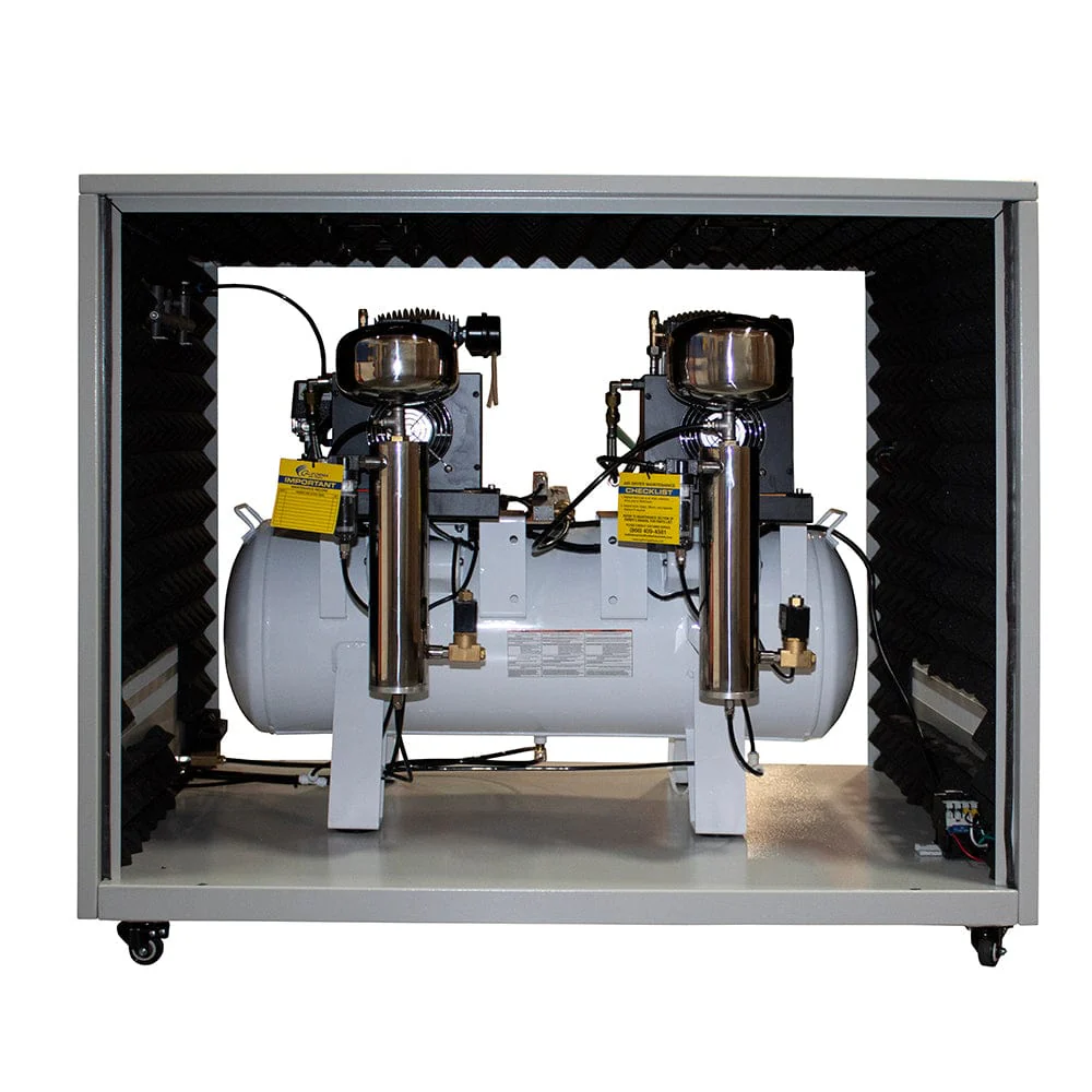 4HP 20 Gallon Oil-Free Compressor with Drying System in Soundproof Cabinet - Image 3