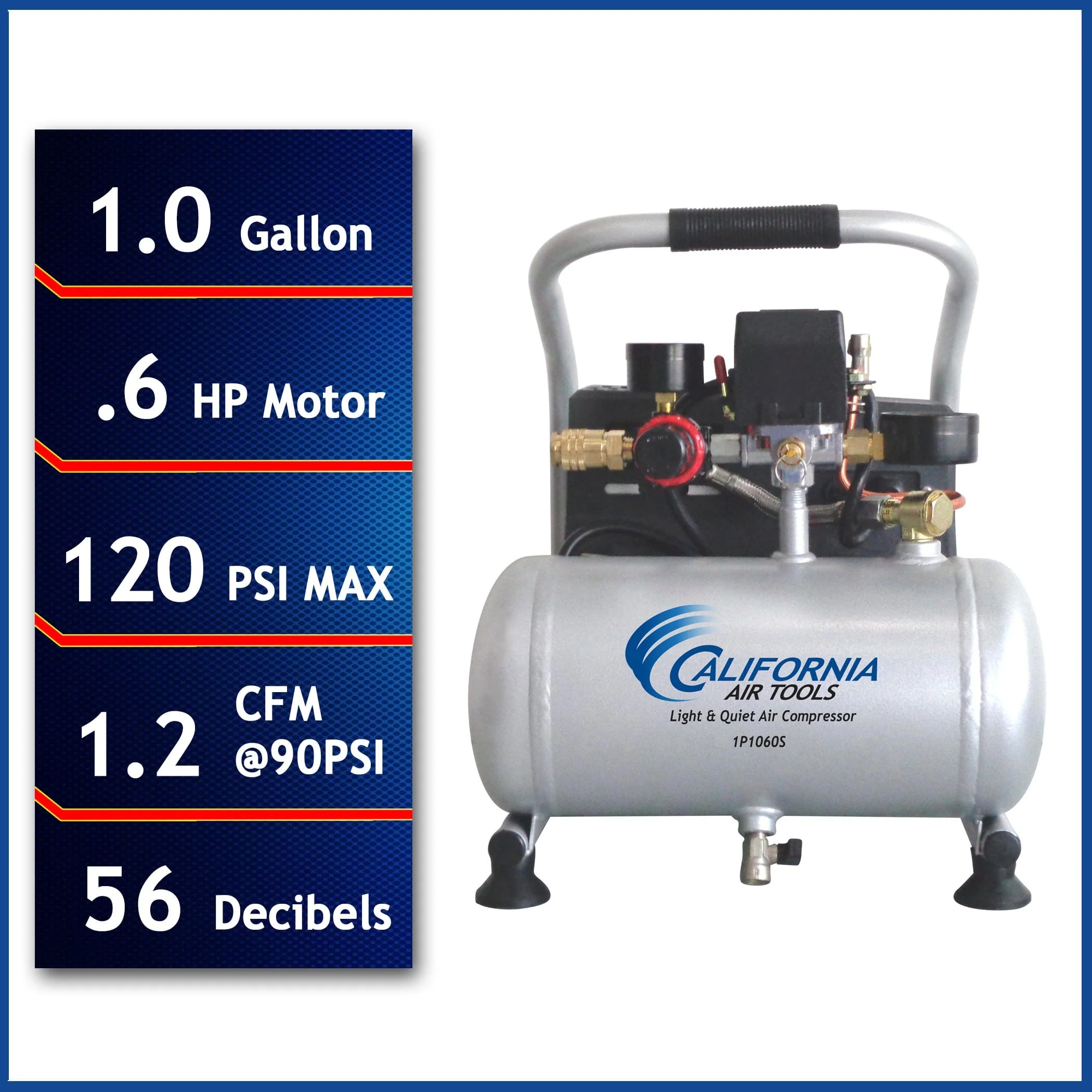 Portable Steel Tank Air Compressor 0.6 HP 1 Gallon - Image 6