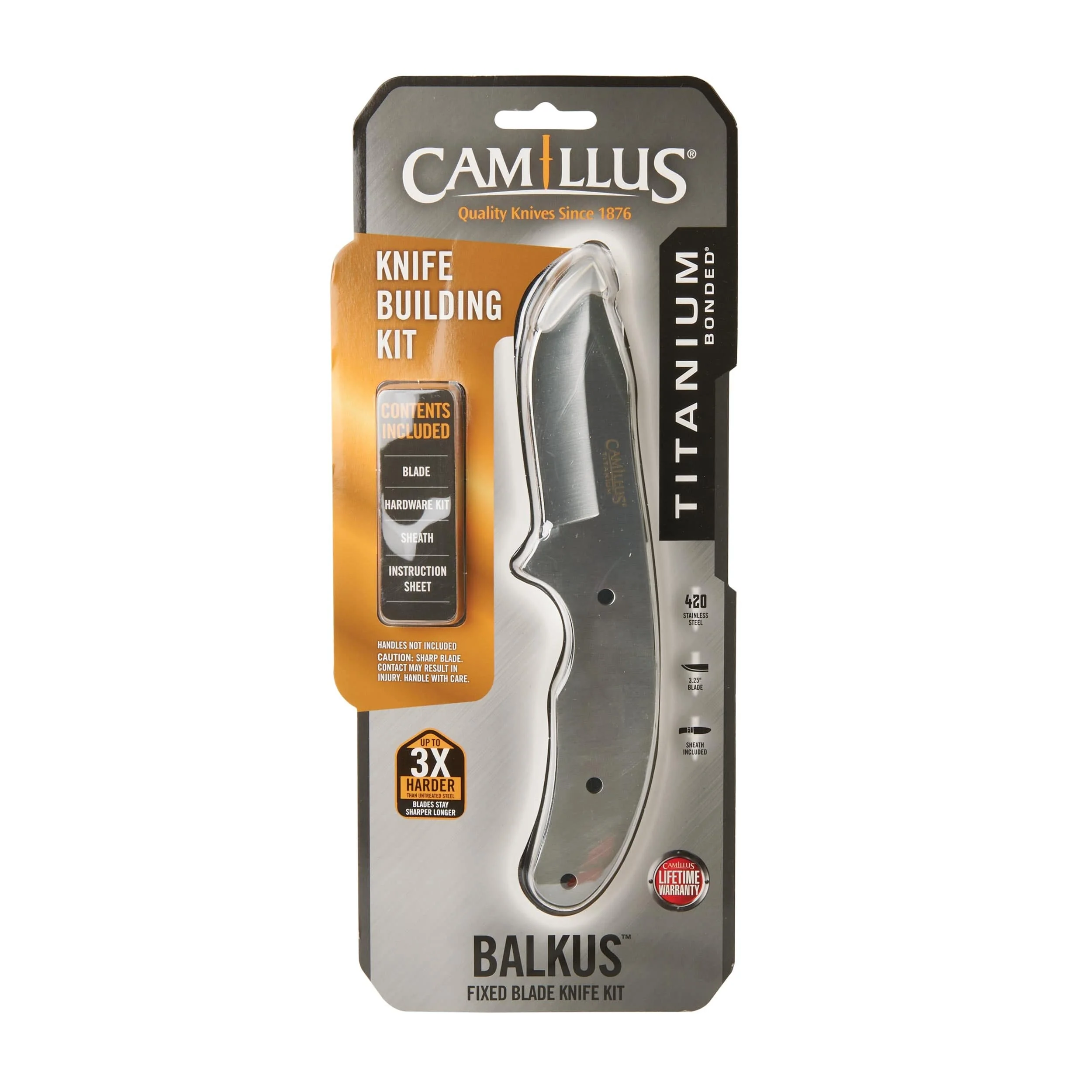 Balkus Fixed Blade Knife for Hunting and Fishing - 8" - Unfinished Kit - Image 4