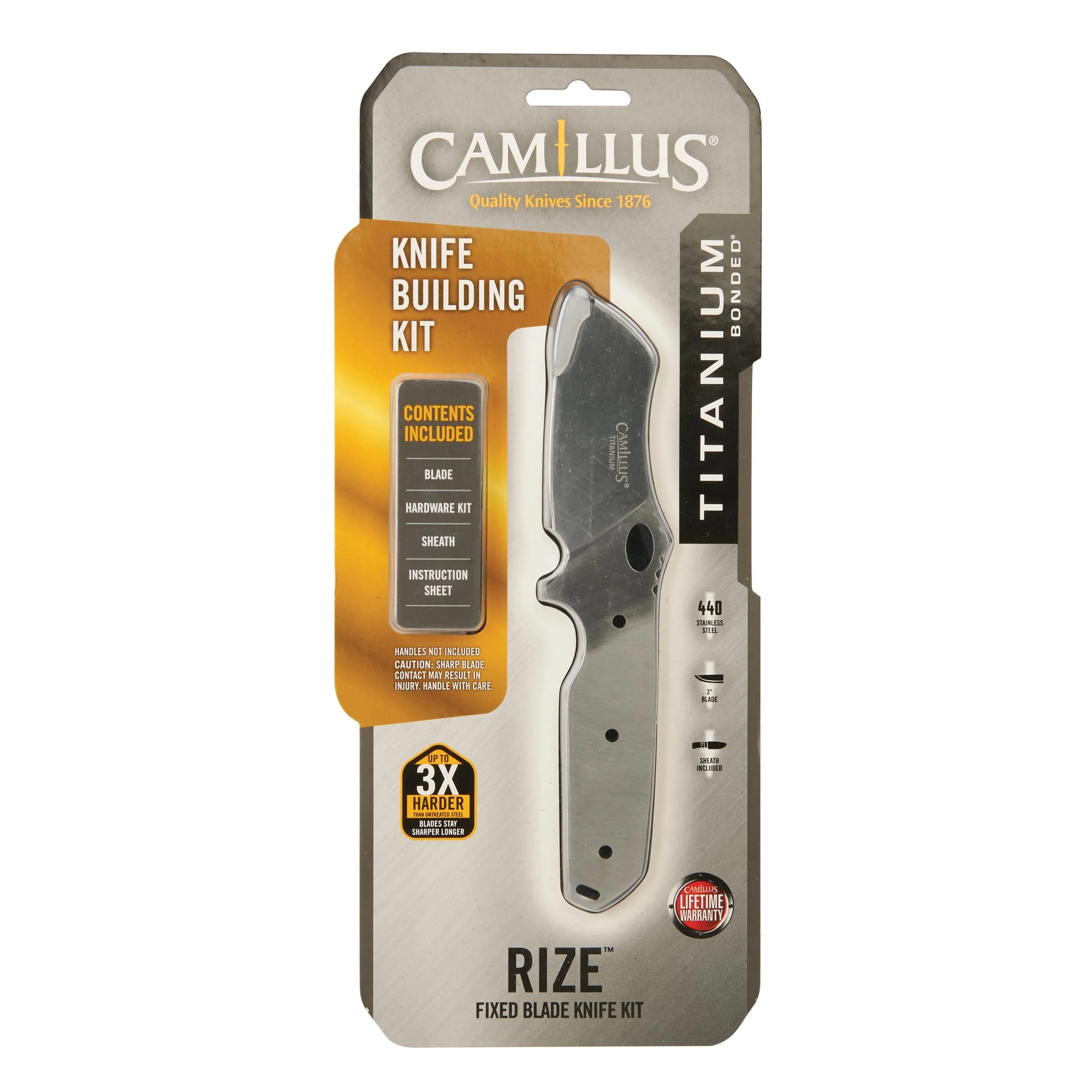 Rize Fixed Blade Knife for Hunting and Fishing - 7-3/16" - Unfinished Kit - Image 8