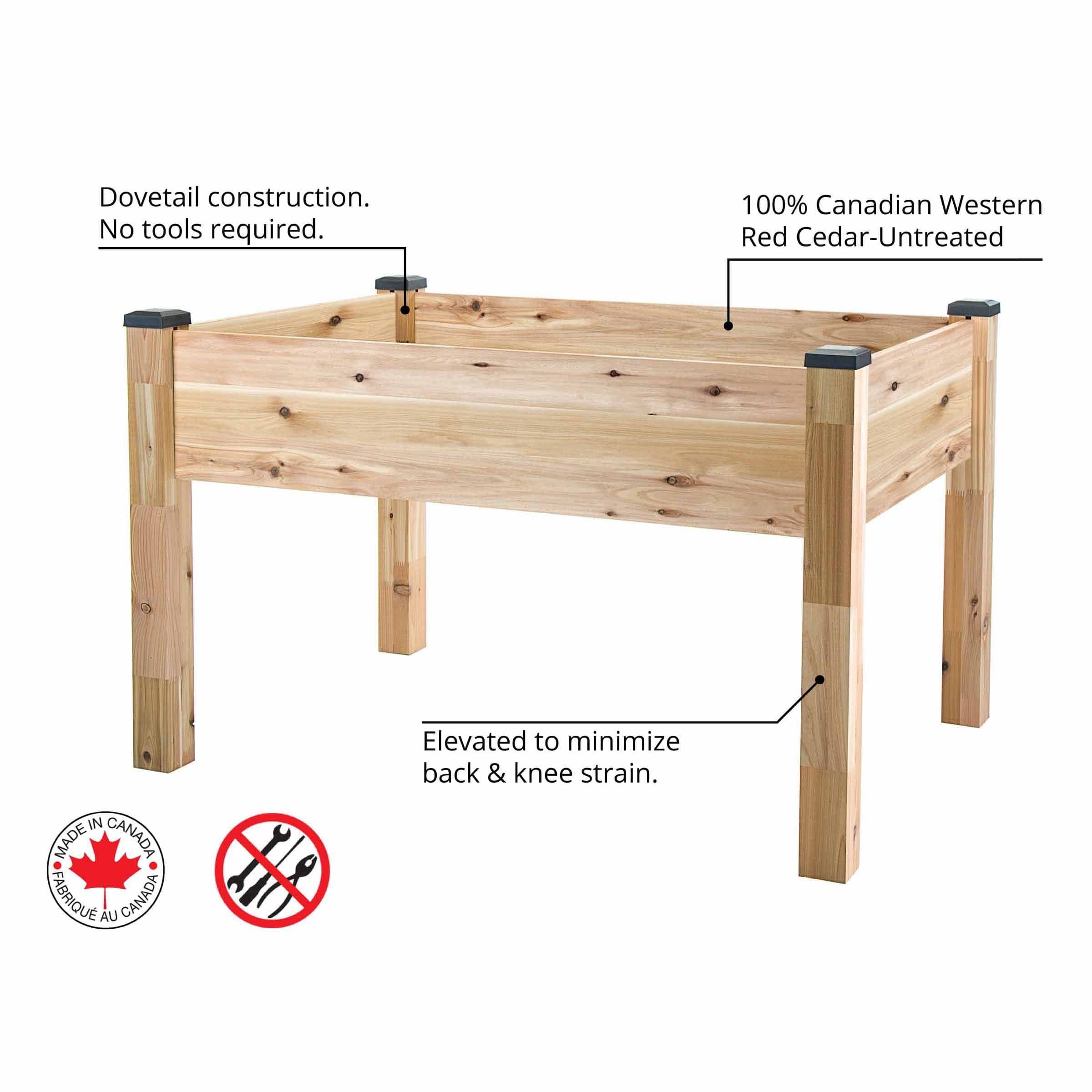 Elevated Cedar Planter 34" X 49" X 30"H - Image 2