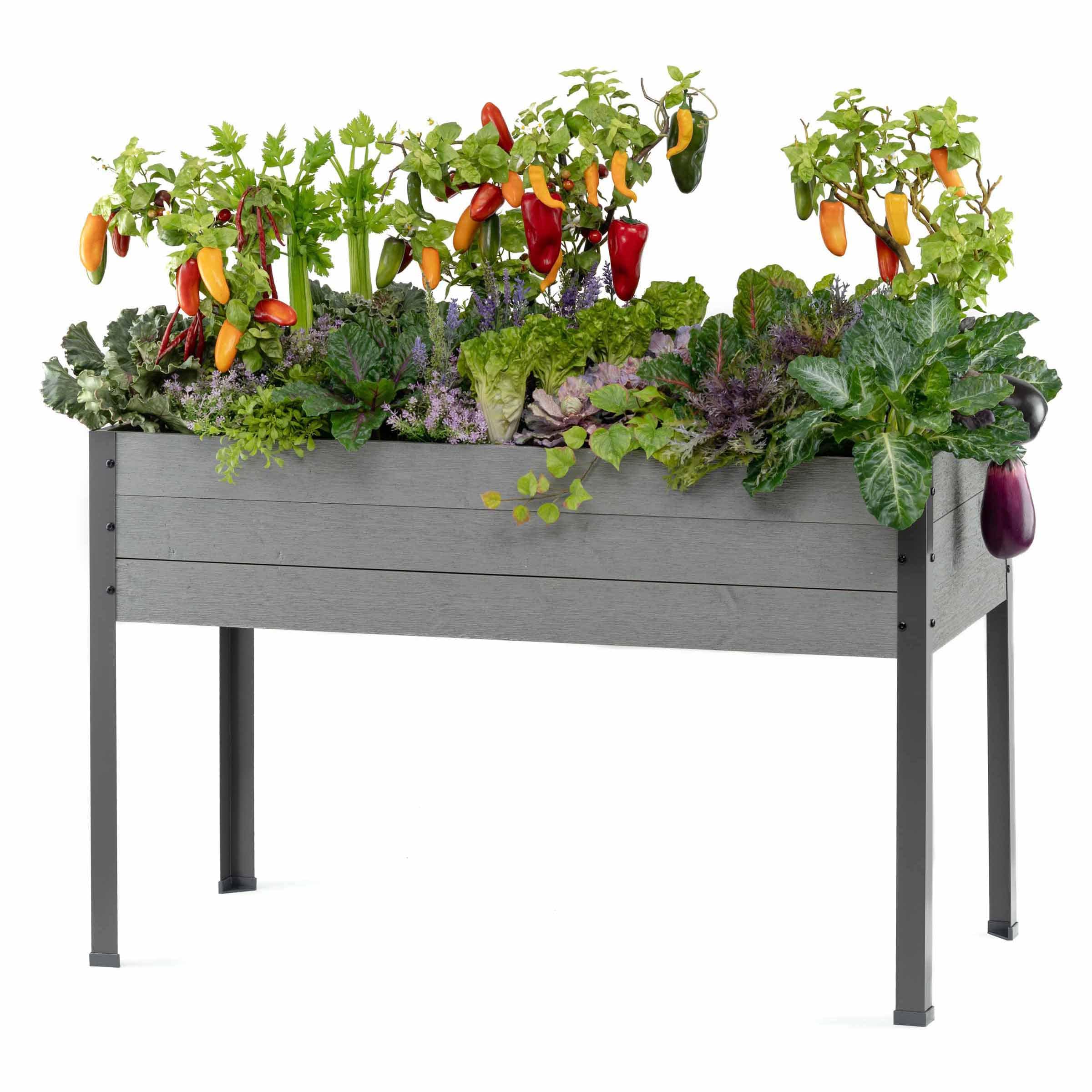 Elevated Planter 21" X 47" X 30"H Gray - Image 5