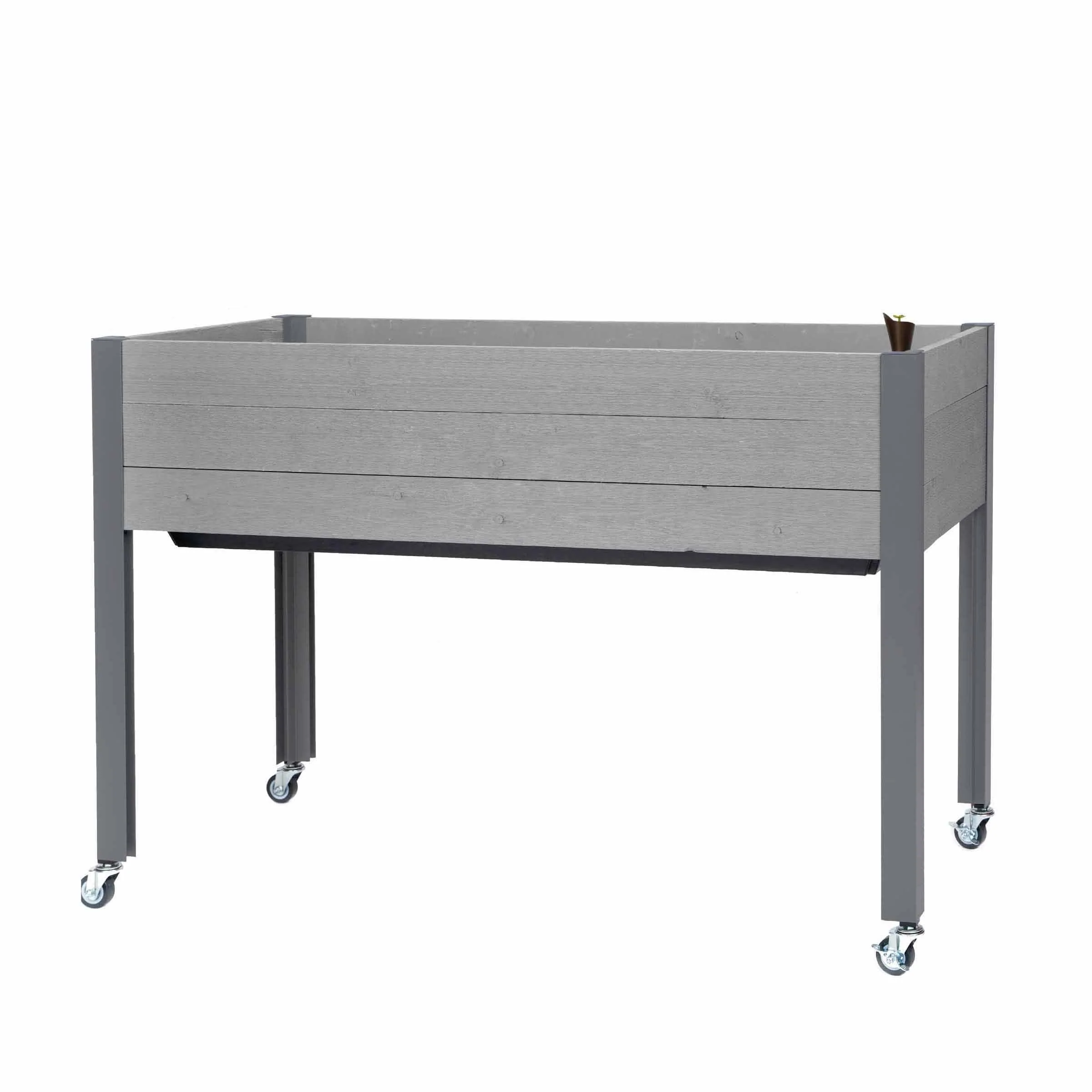 Self-Watering Elevated Planter 21" x 47" x 32"H Gray