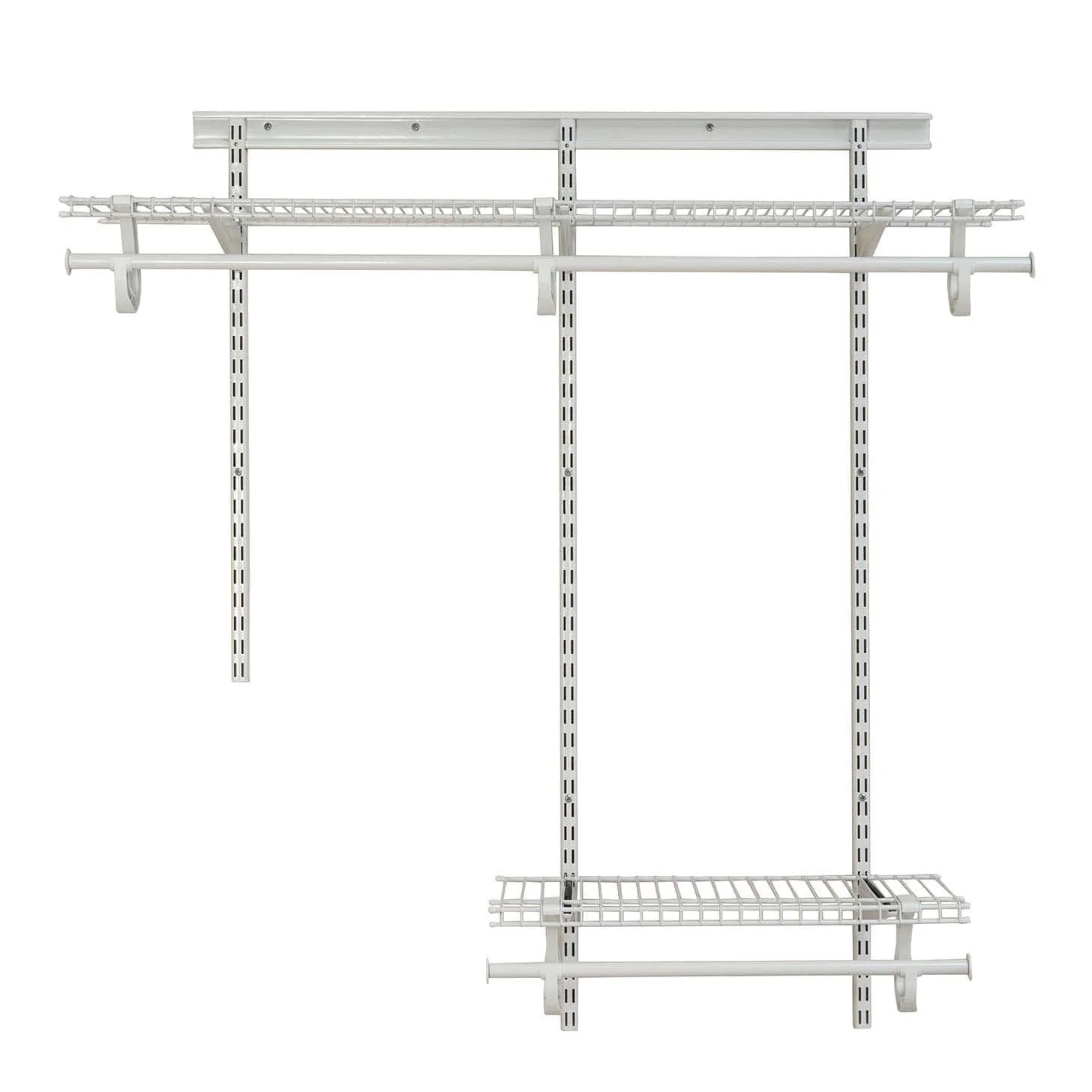 ShelfTrack Adjustable Closet Organizer 2' - 4' W, White
