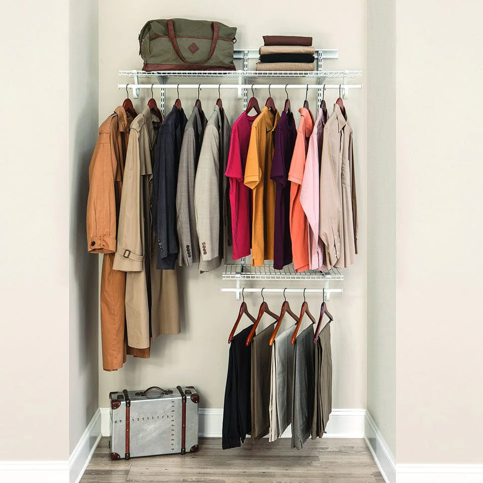 ShelfTrack Adjustable Closet Organizer 2' - 4' W, White - Image 4