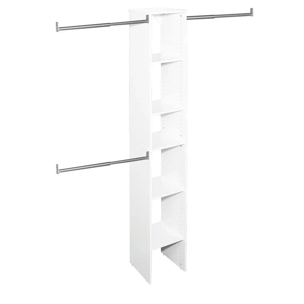 SuiteSymphony 12" W Starter Closet Tower Kit, Pure White