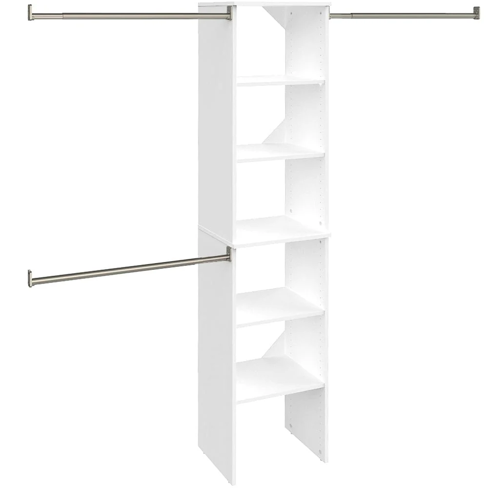 SuiteSymphony 16" W Starter Closet Tower Kit, Pure White