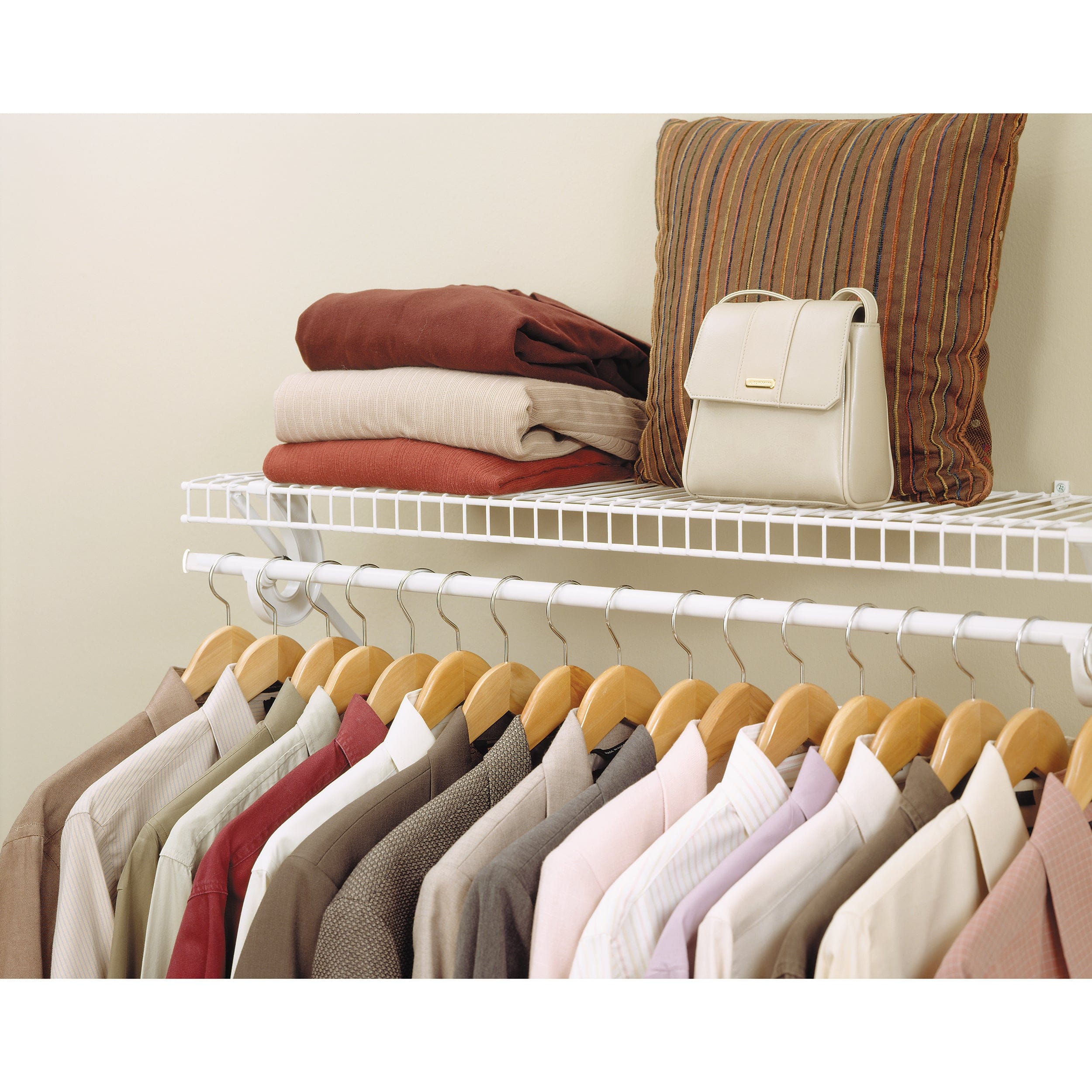SuperSlide Ventilated Shelf Kit with Hang Rod 48" W x 12" D, White - Image 4