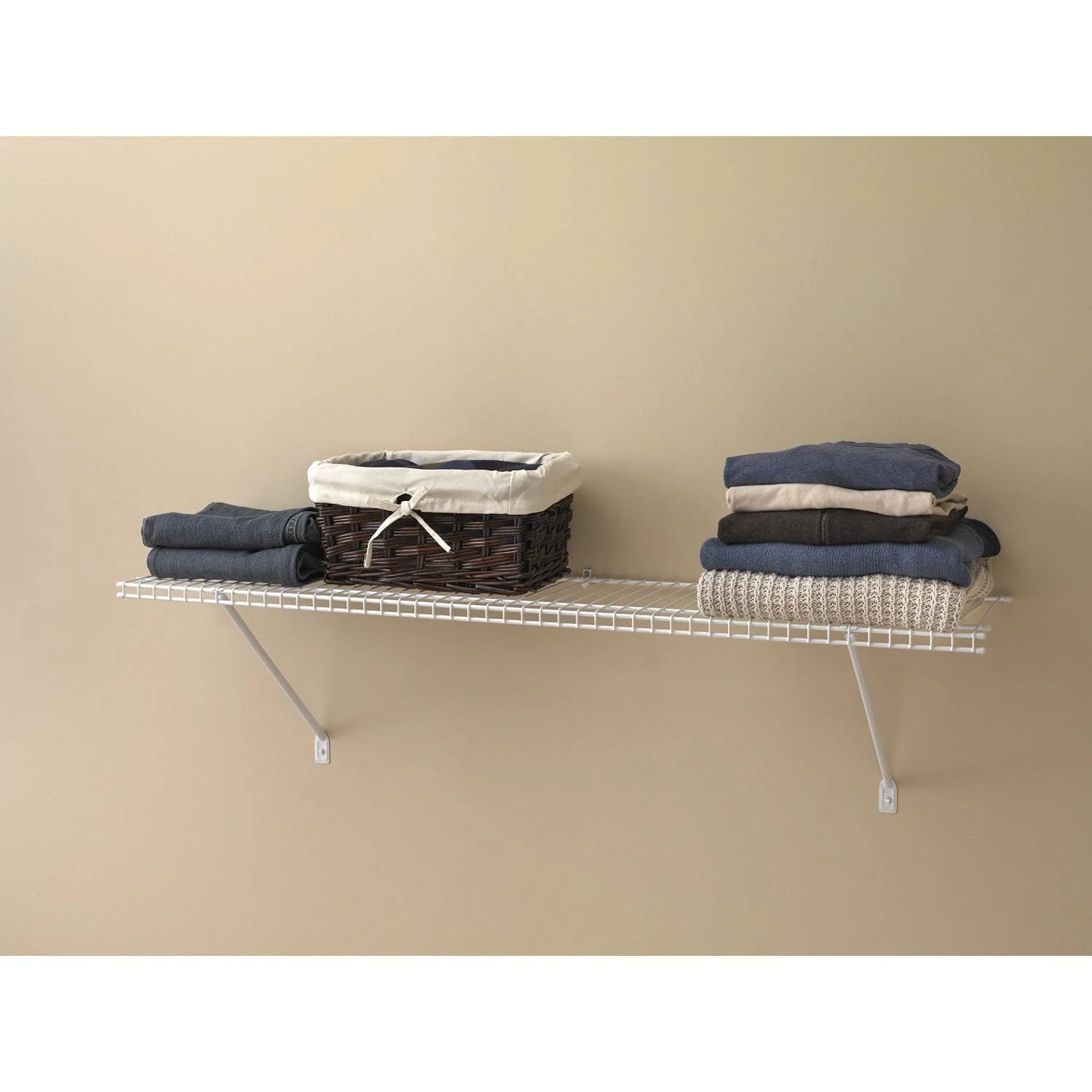 Wire Shelf Kit 48" W x 12" D, White - Image 3