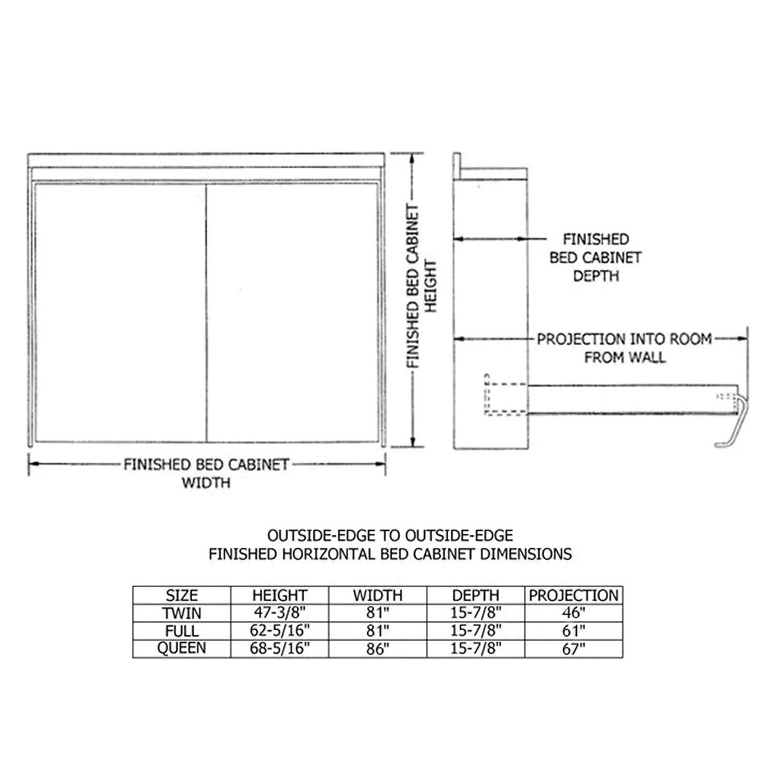 Adjustable Murphy Bed Hardware Kit - Image 60