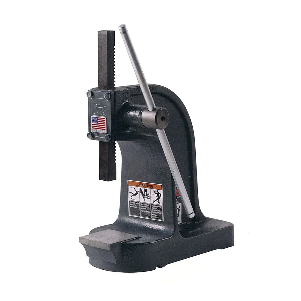 Single Leverage Arbor Press - Model Y - Platen Type - 1-1/2-Ton