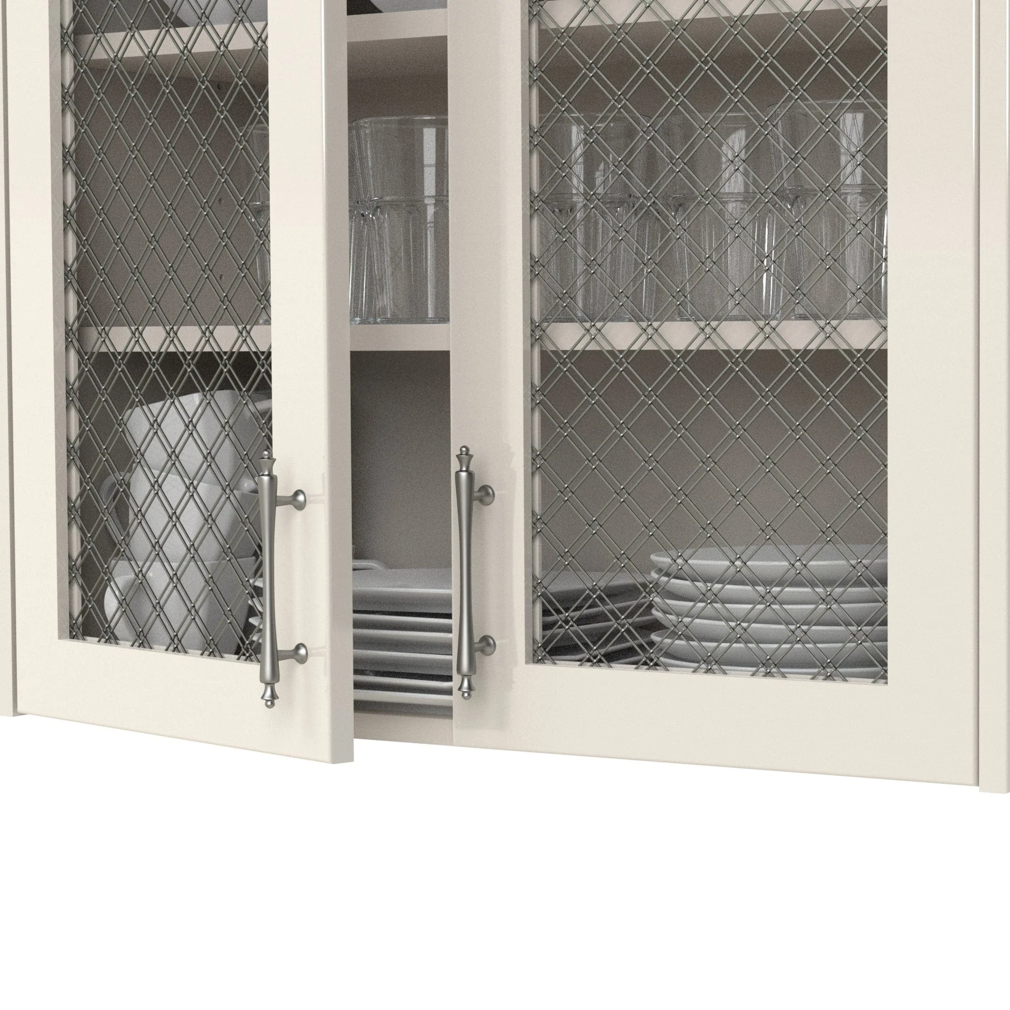 1" Flat Double Diamond Decorative Grille - Antique Pewter, 36" W x 24" L Sheet - Image 2