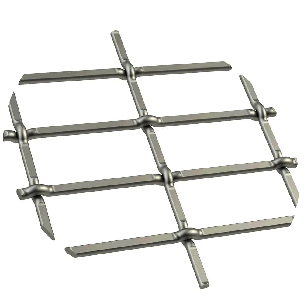 1" Flat Straight Weave Decorative Grille - Antique Pewter, 36" W x 48" L Sheet