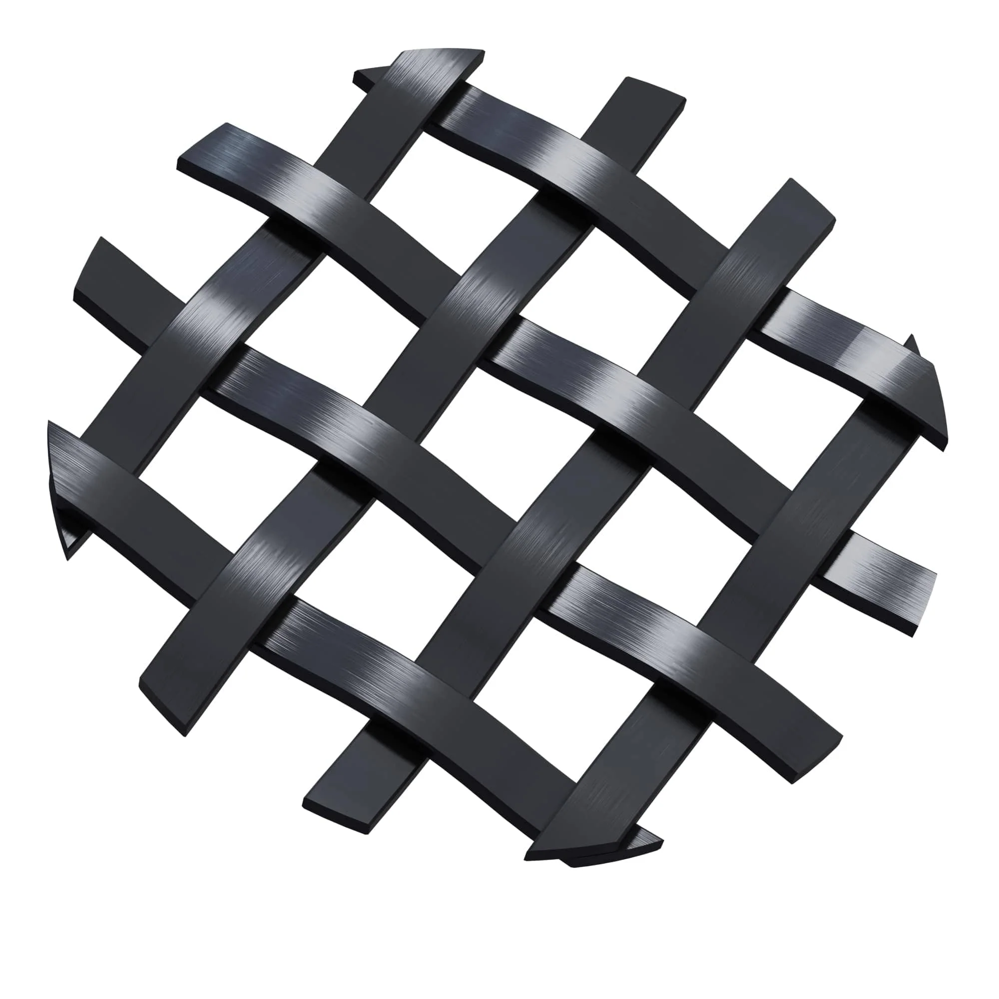 .375'' Single Flat Diamond Decorative Grille - Flat Black, 36''W x 24''L Sheet