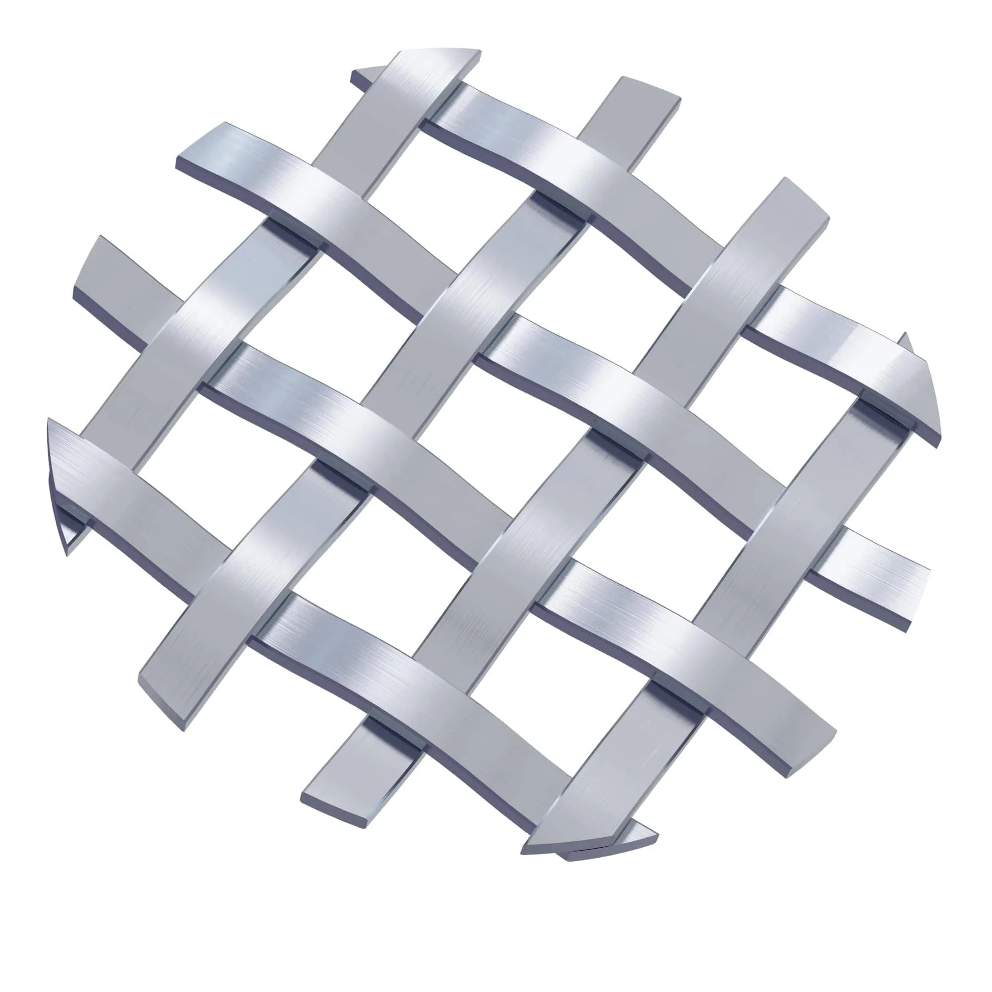 .375'' Single Flat Diamond Decorative Grille - Satin Nickel, 18''W x 48''L Sheet