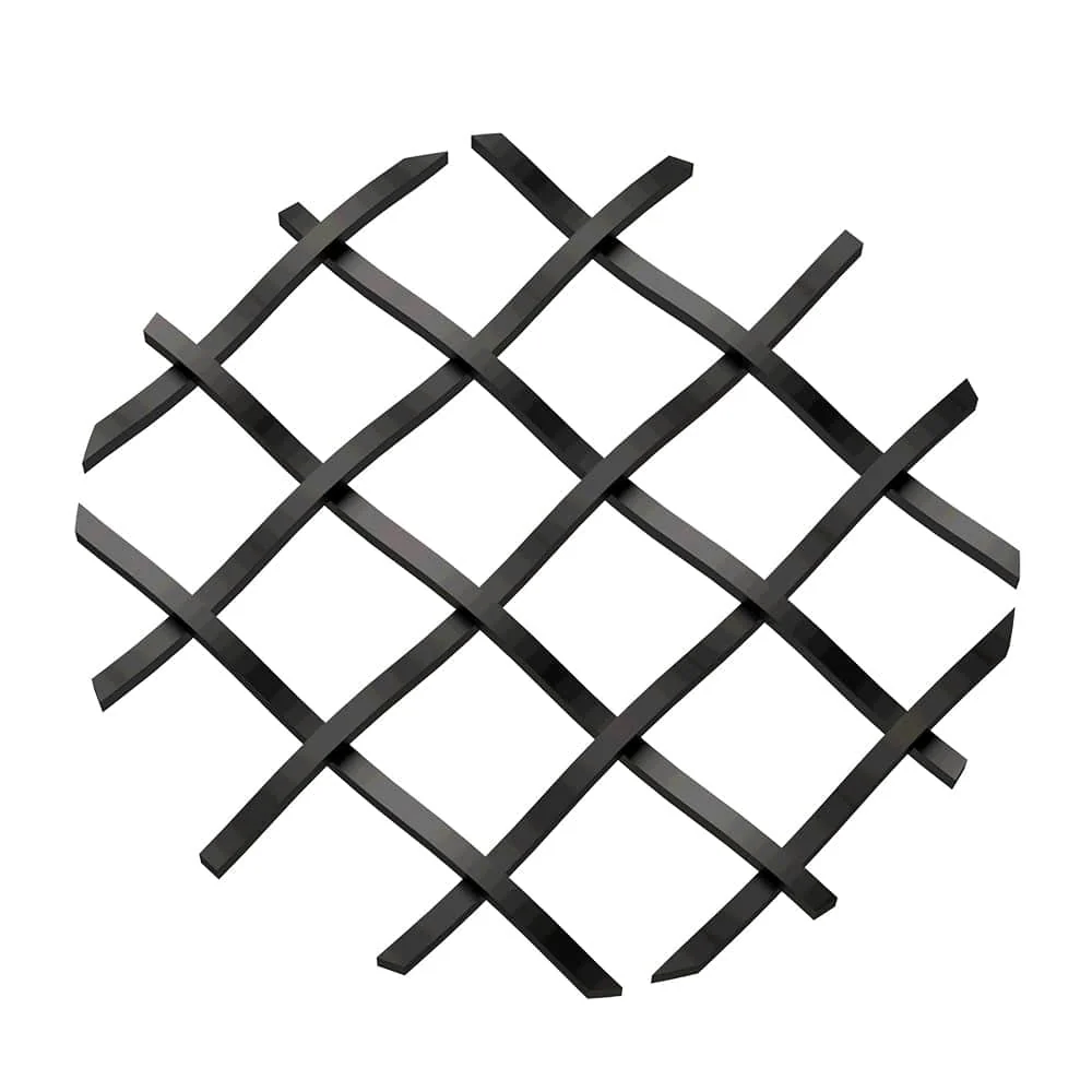 .5" Straight Flat Diamond Decorative Grille - Flat Black, 36" W x 24" L Sheet