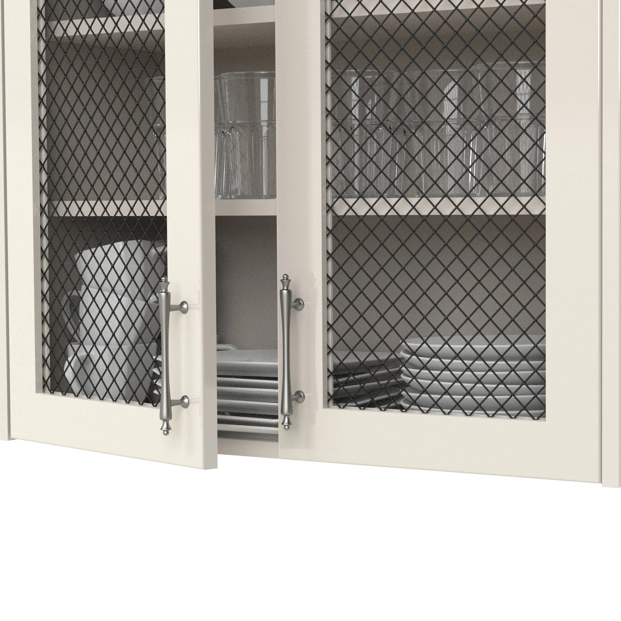 .75" Multi-Crimp Single Diamond Decorative Grille - Flat Black, 36" W x 48" L Sheet - Image 2