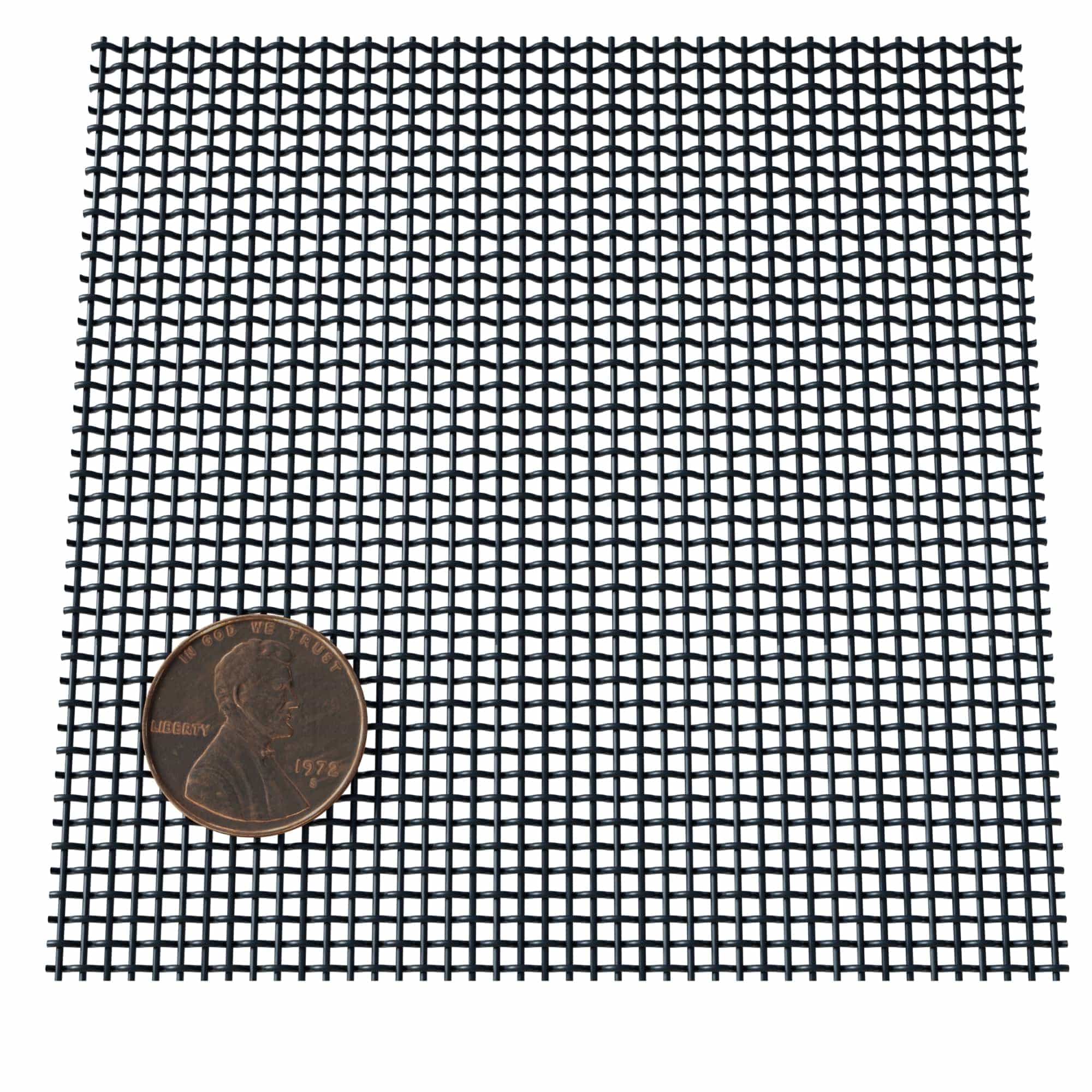 Fine Wire Mesh for Decorative Wire Grilles - 20" L x 48" W, Flat Black