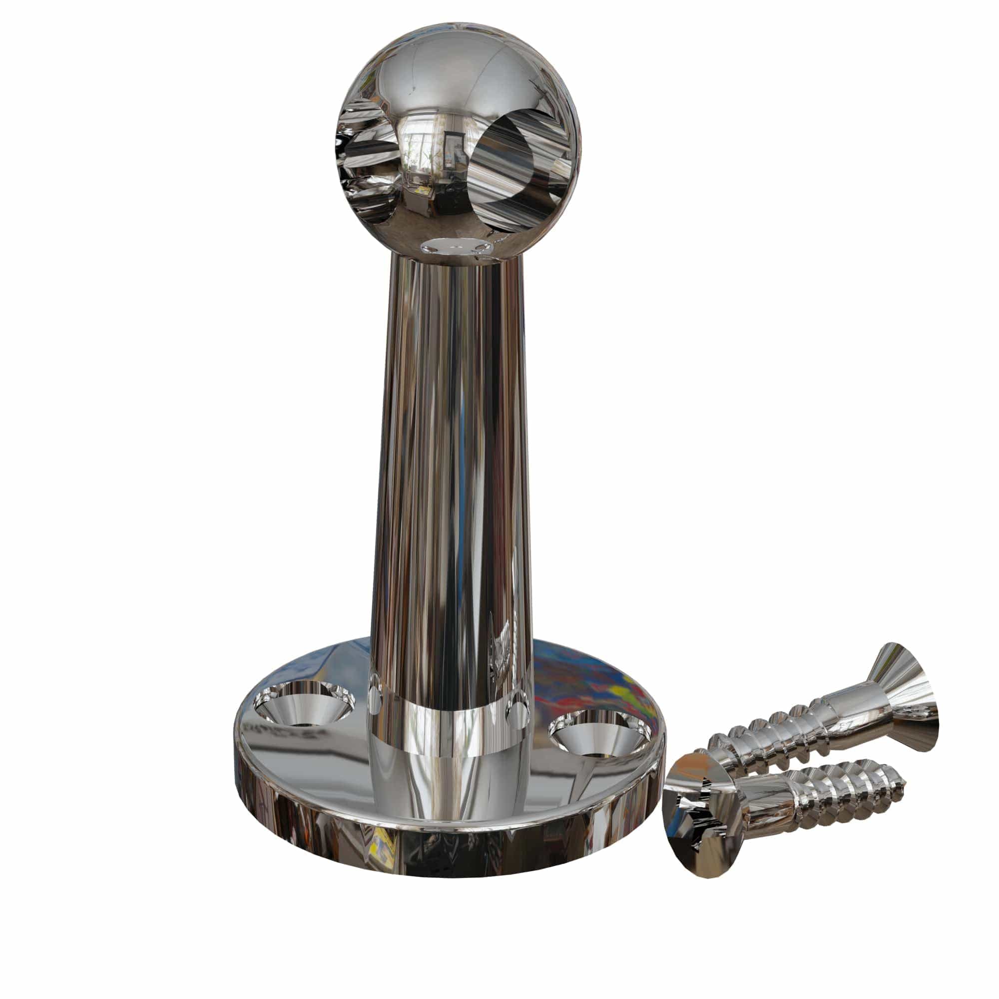 Gallery Rail Corner, Chrome, Base .906 Head .512