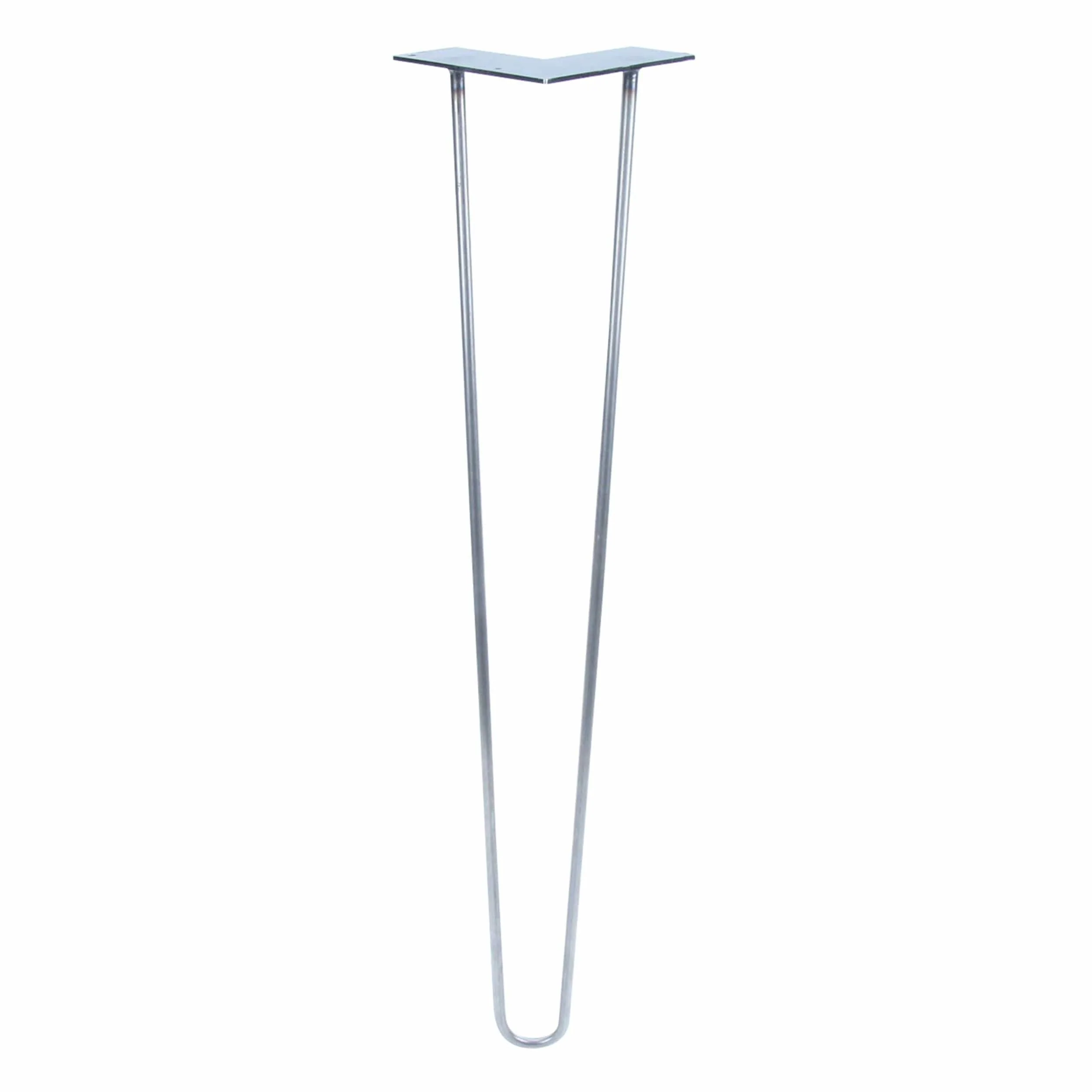 2-wire Hairpin Leg Raw Steel 3/8" x 28"
