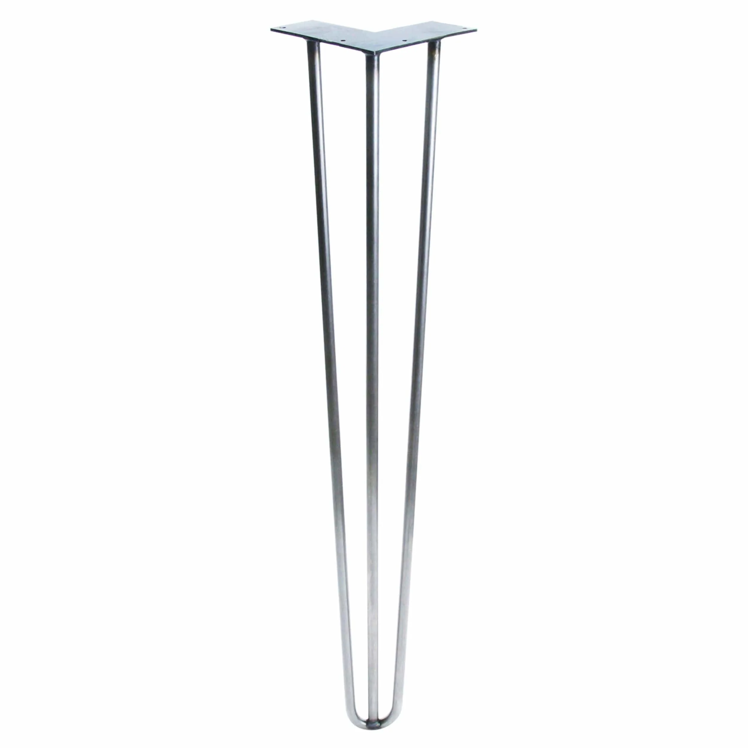 3-wire Hairpin Leg Raw Steel 1/2" x 28"