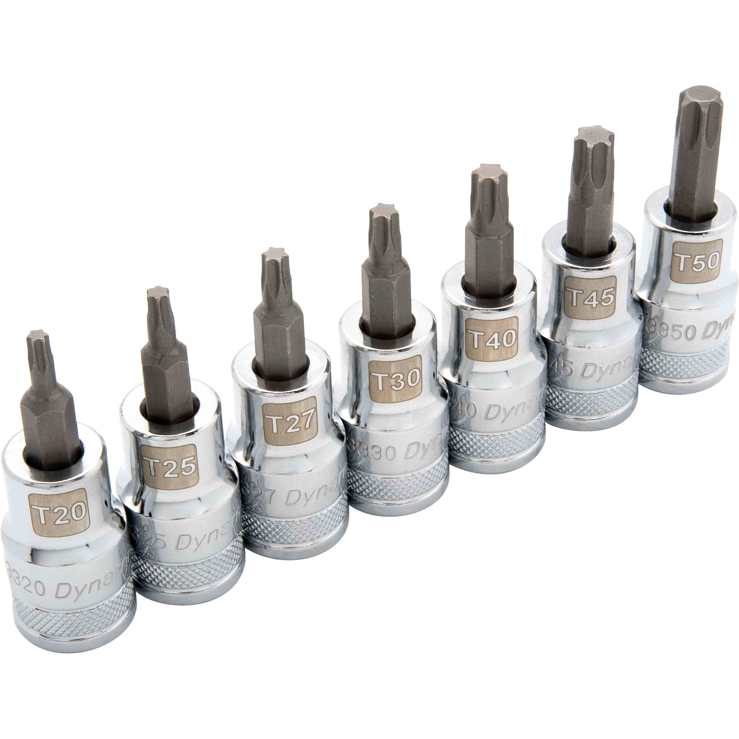 1/2" Drive 7pc Standard Torx® Socket Set -  T20 - T50