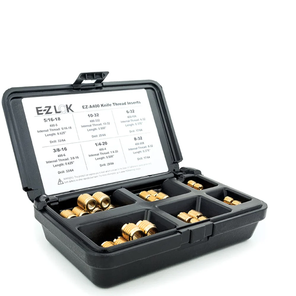 E-Z Knife Threaded Insert Assortment Kit - Brass