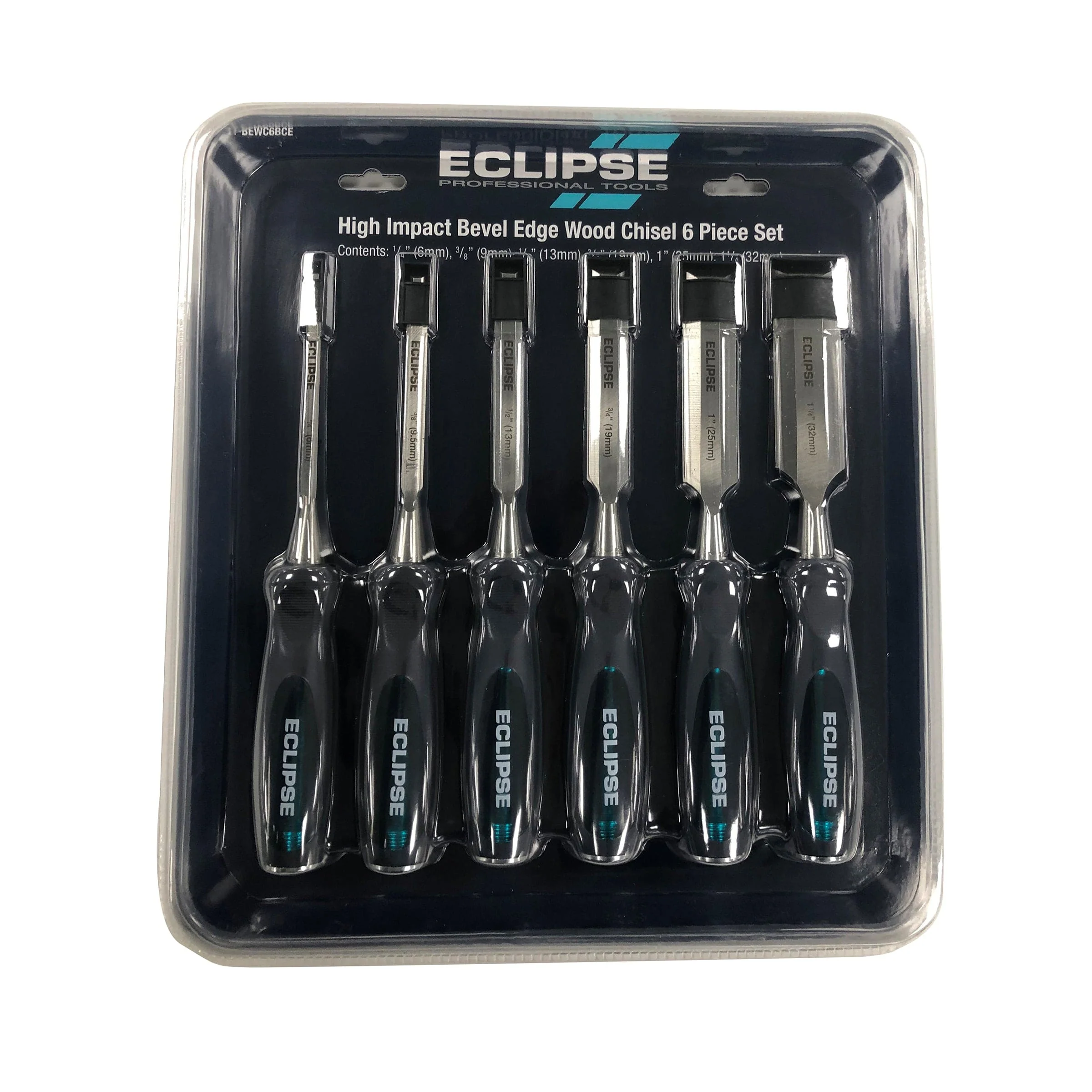 6pc High Impact Through Tang Chisel Set 1/4", 3/8", 1/2", 3/4", 1", 1-1/4"