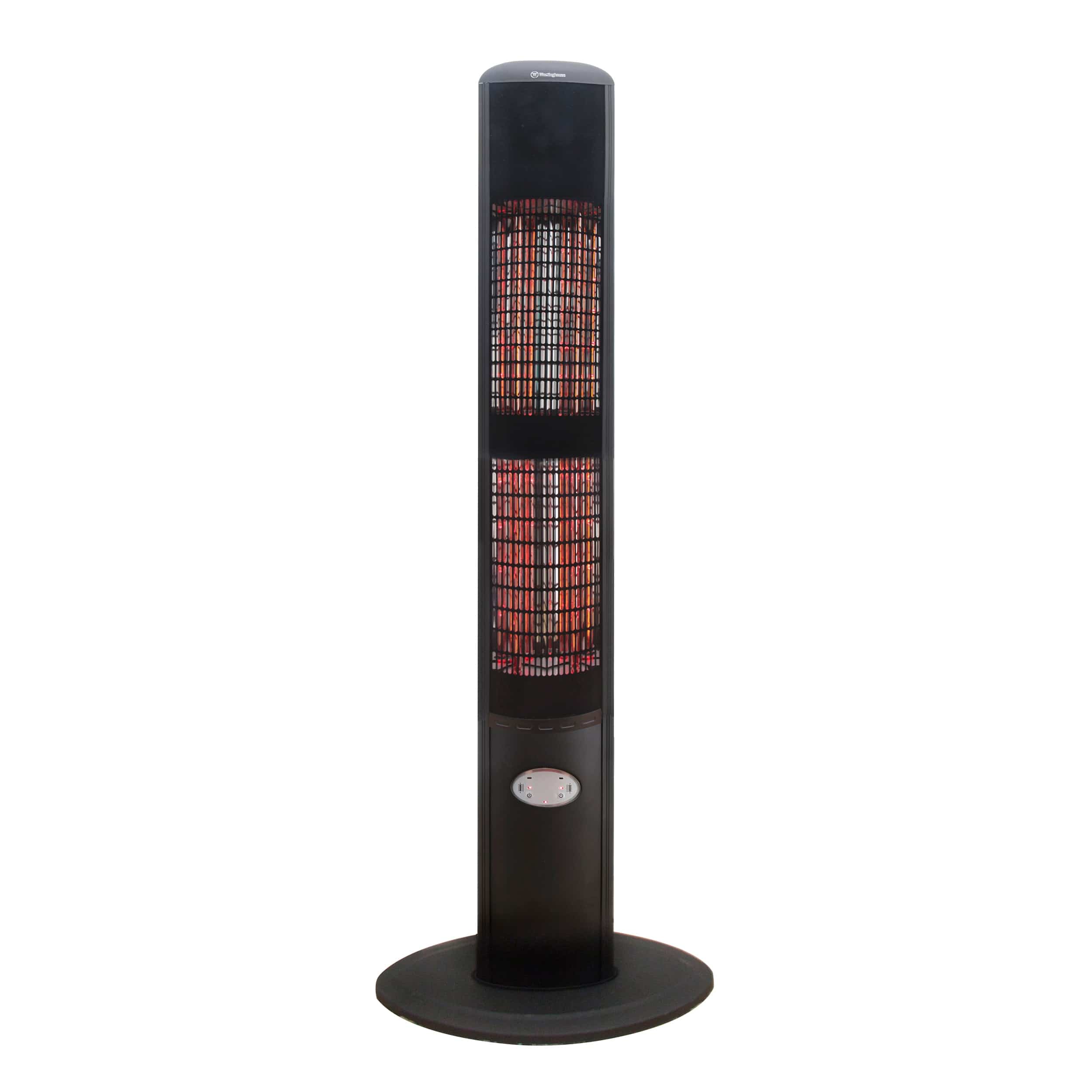 Infrared Electric Outdoor Heater - Freestanding with Remote - 2 Heat Settings