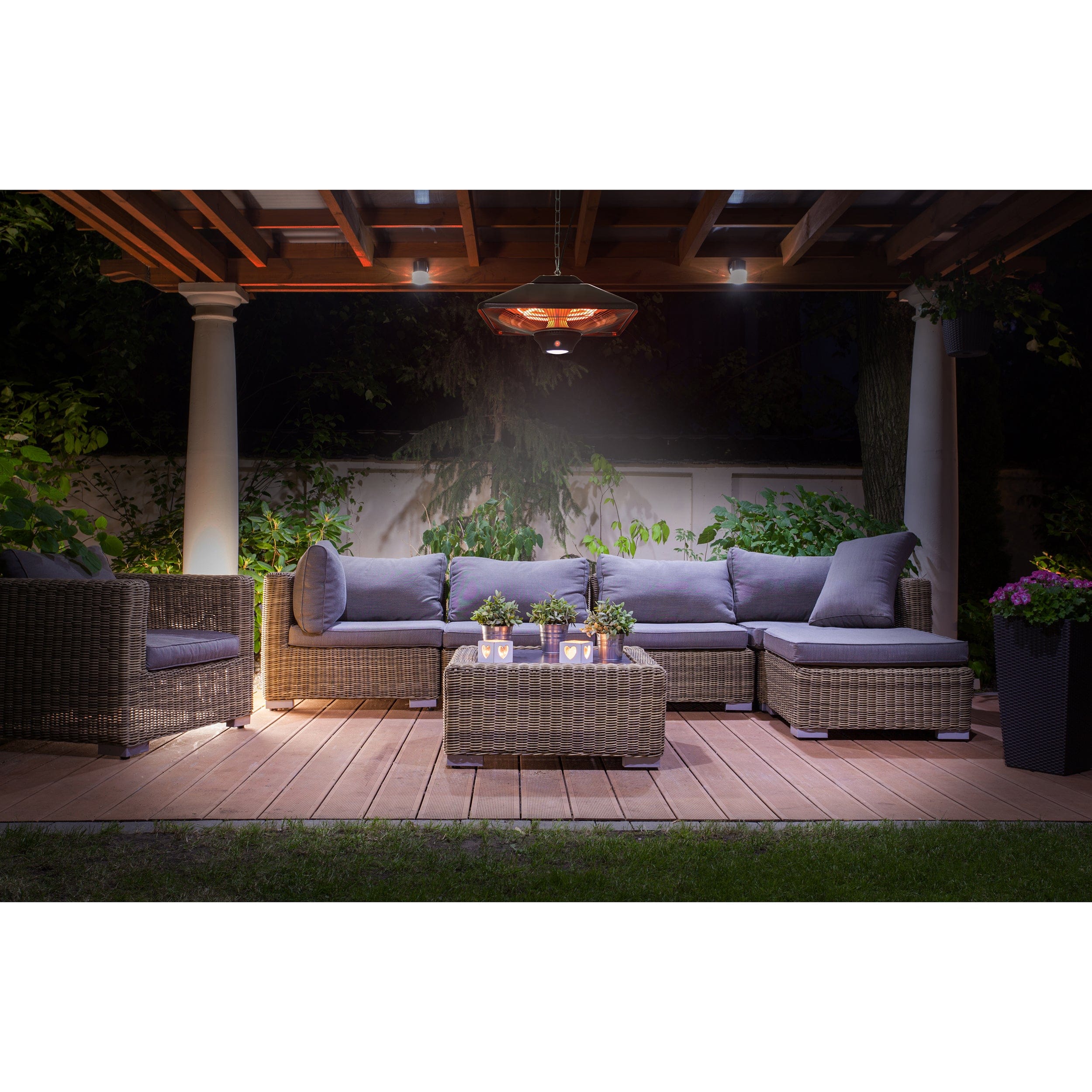 Infrared Electric Outdoor Heater - Hanging - LED - Black - Image 6