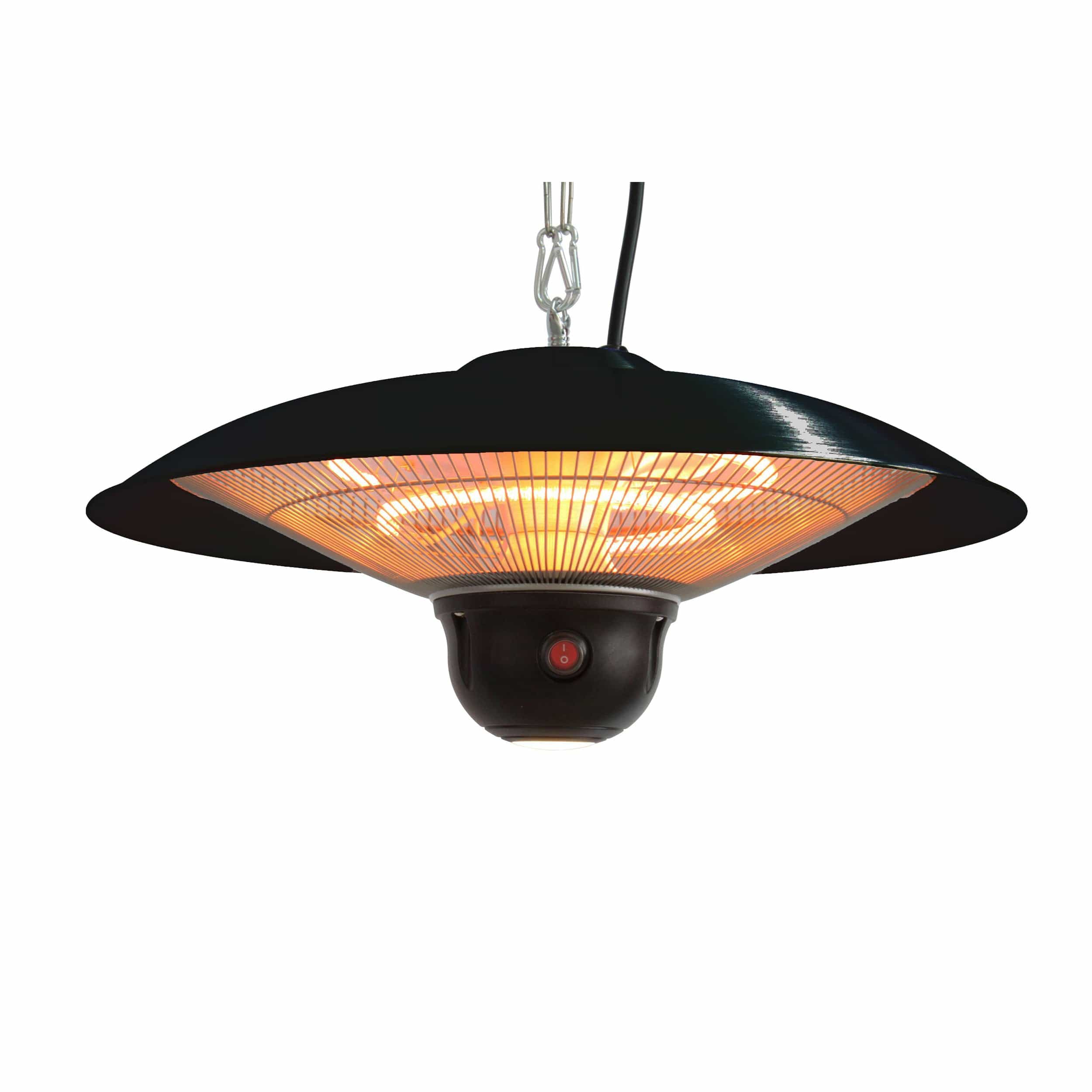 Hanging Infrared Electric Outdoor Heater with Remote - Black - LED