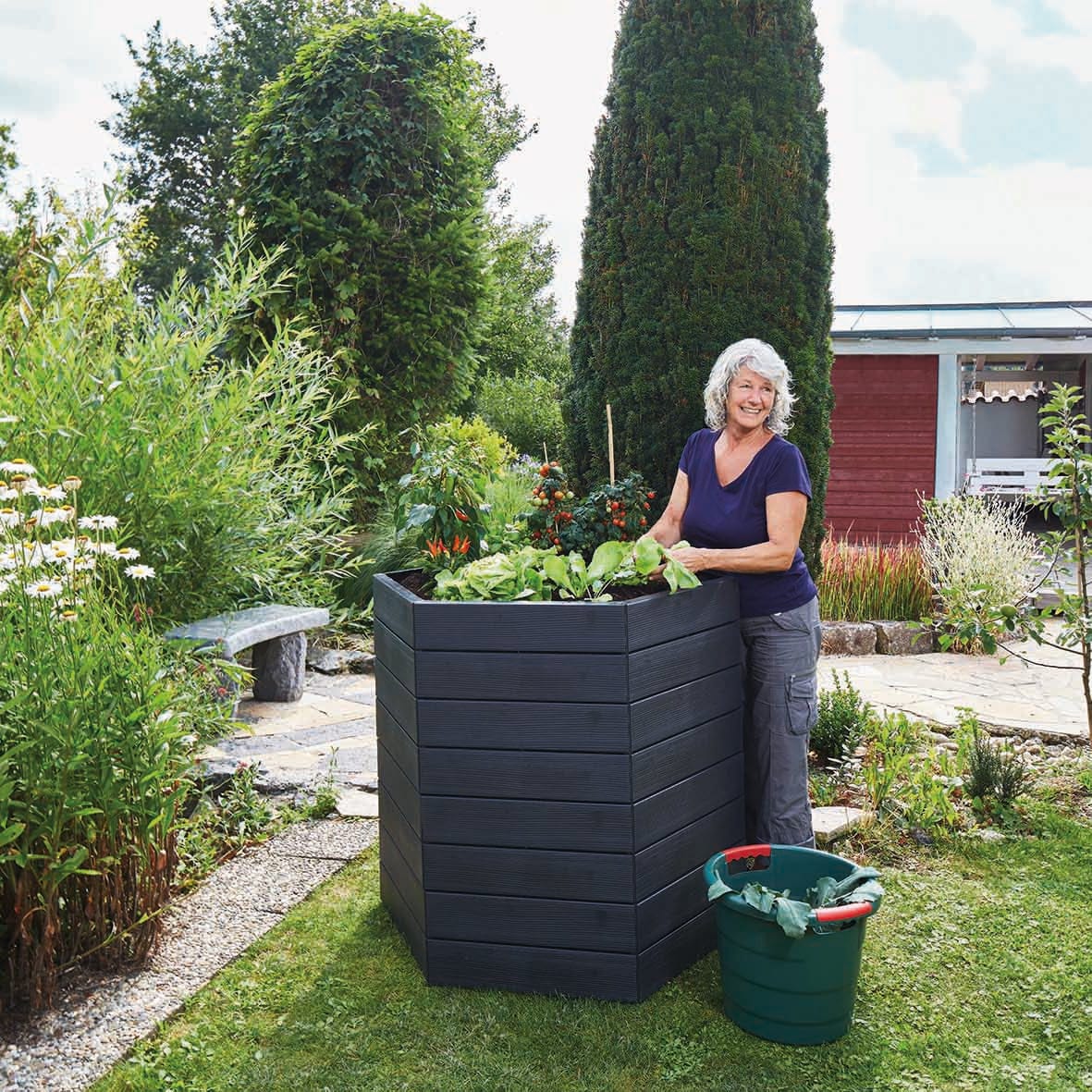 ERGO Modular Raised Bed Hexagon Single Unit Basic Set - Image 3