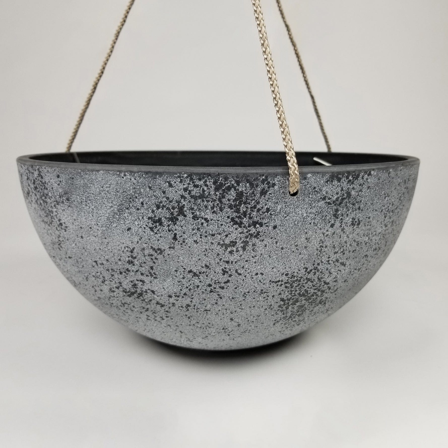 Round Spackled Hanging Planter Medium Gray - Image 2