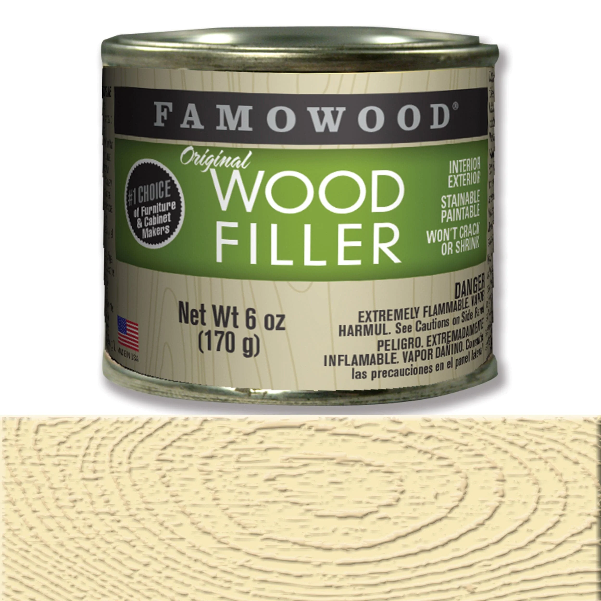Wood Filler - Solvent Based - 6 oz - Image 2