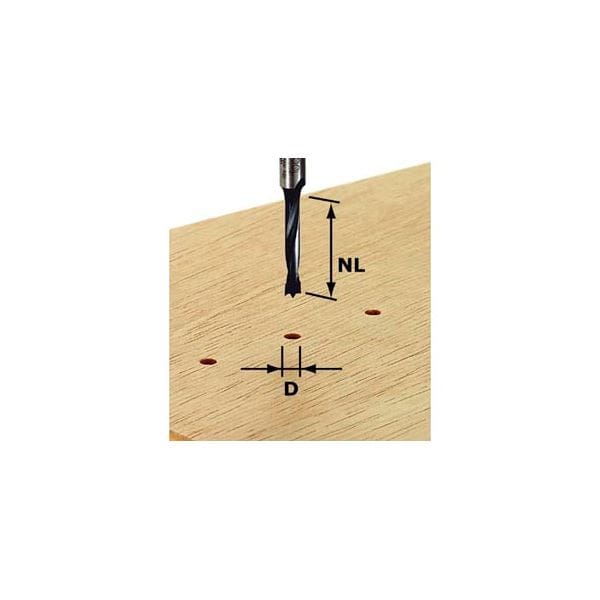 Dowel Drill Bit HW - 30 mm CL x 53.5 mm OAL - Image 2