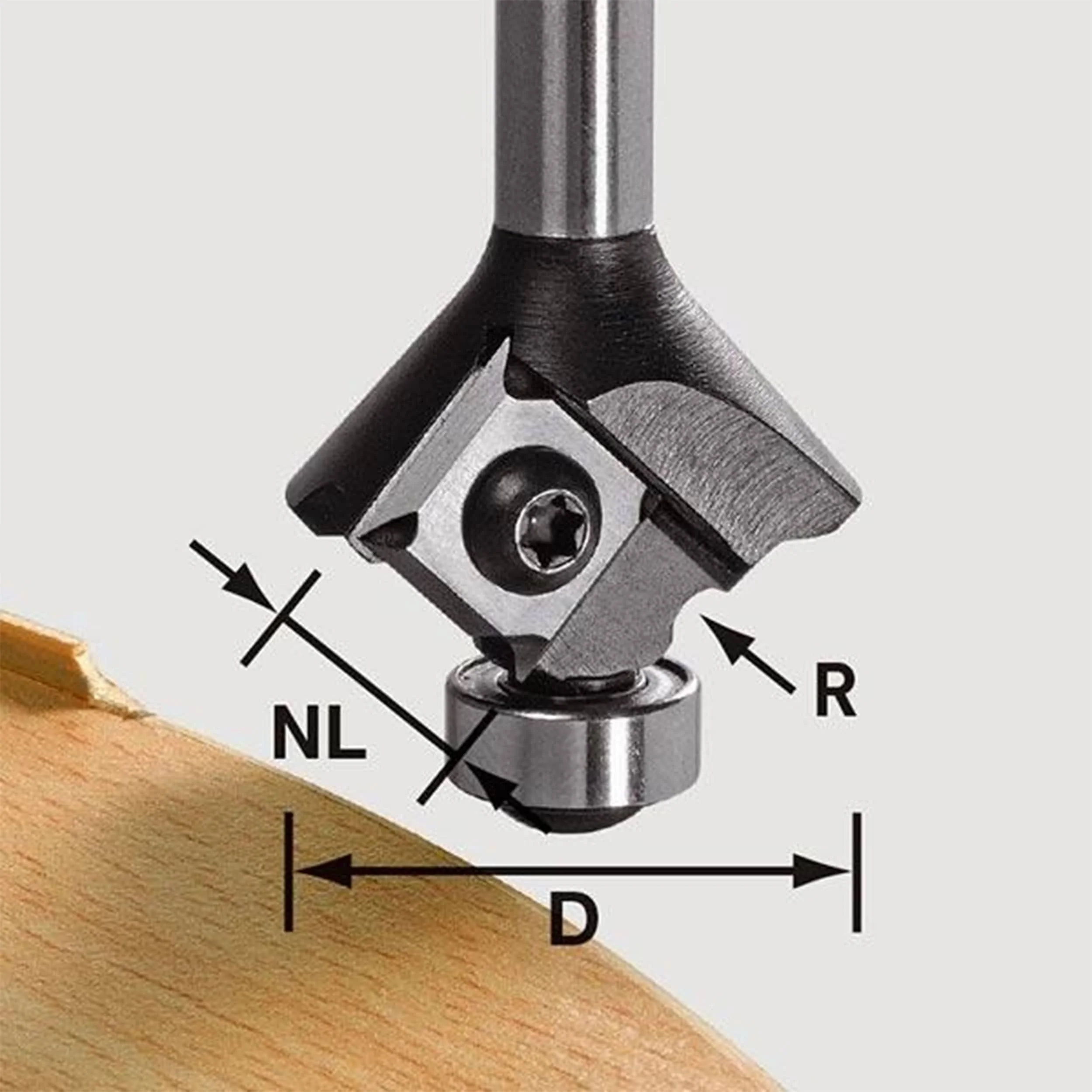 Radius Router Bit - 28 mm D - 3 mm CL - Image 4