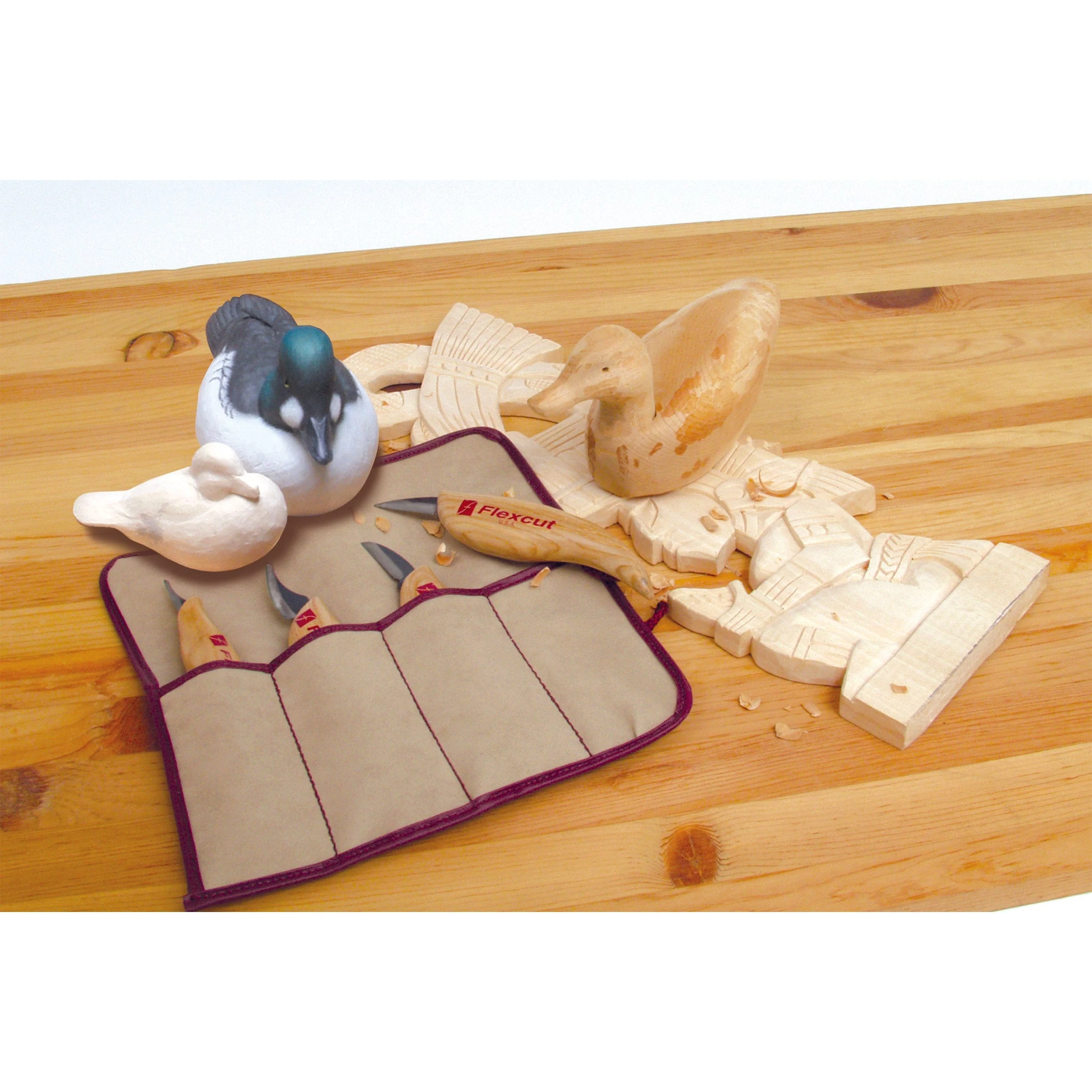 Carving Knife Set with Tool Roll - 4 Piece - Image 2