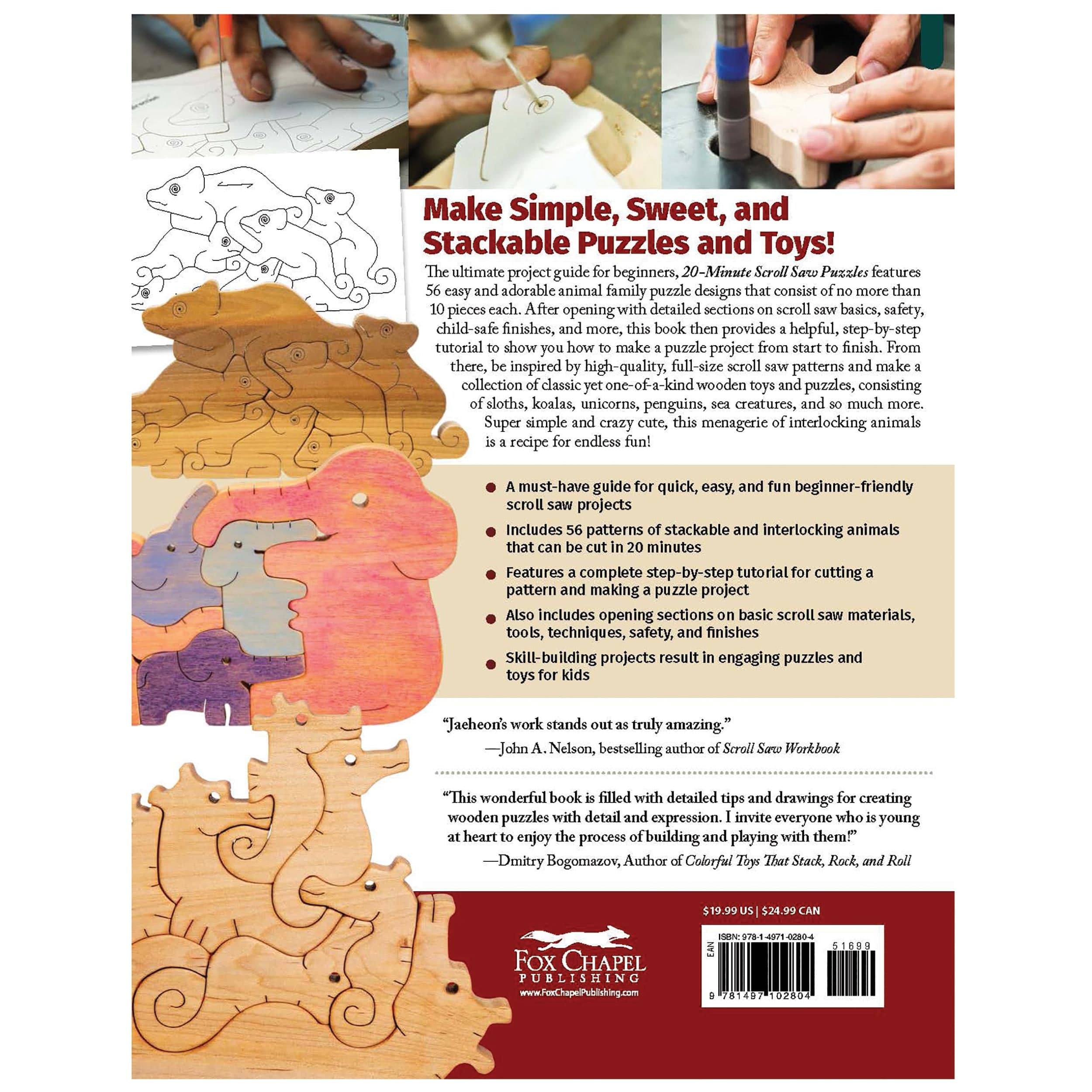 20-Minute Scroll Saw Puzzles: 56 Easy Animal Designs for Beginners - Image 5
