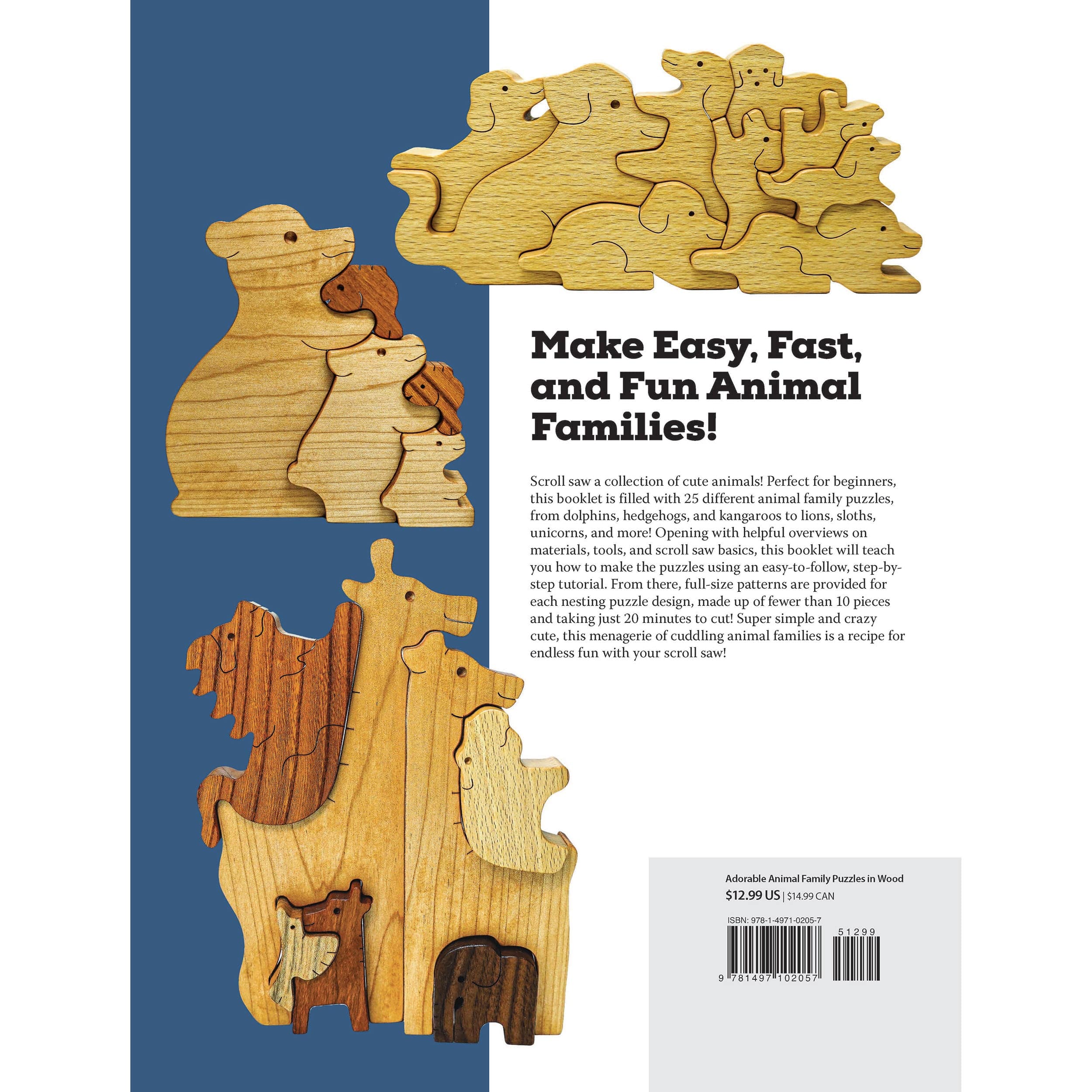 Adorable Animal Family Puzzles in Wood - Image 2