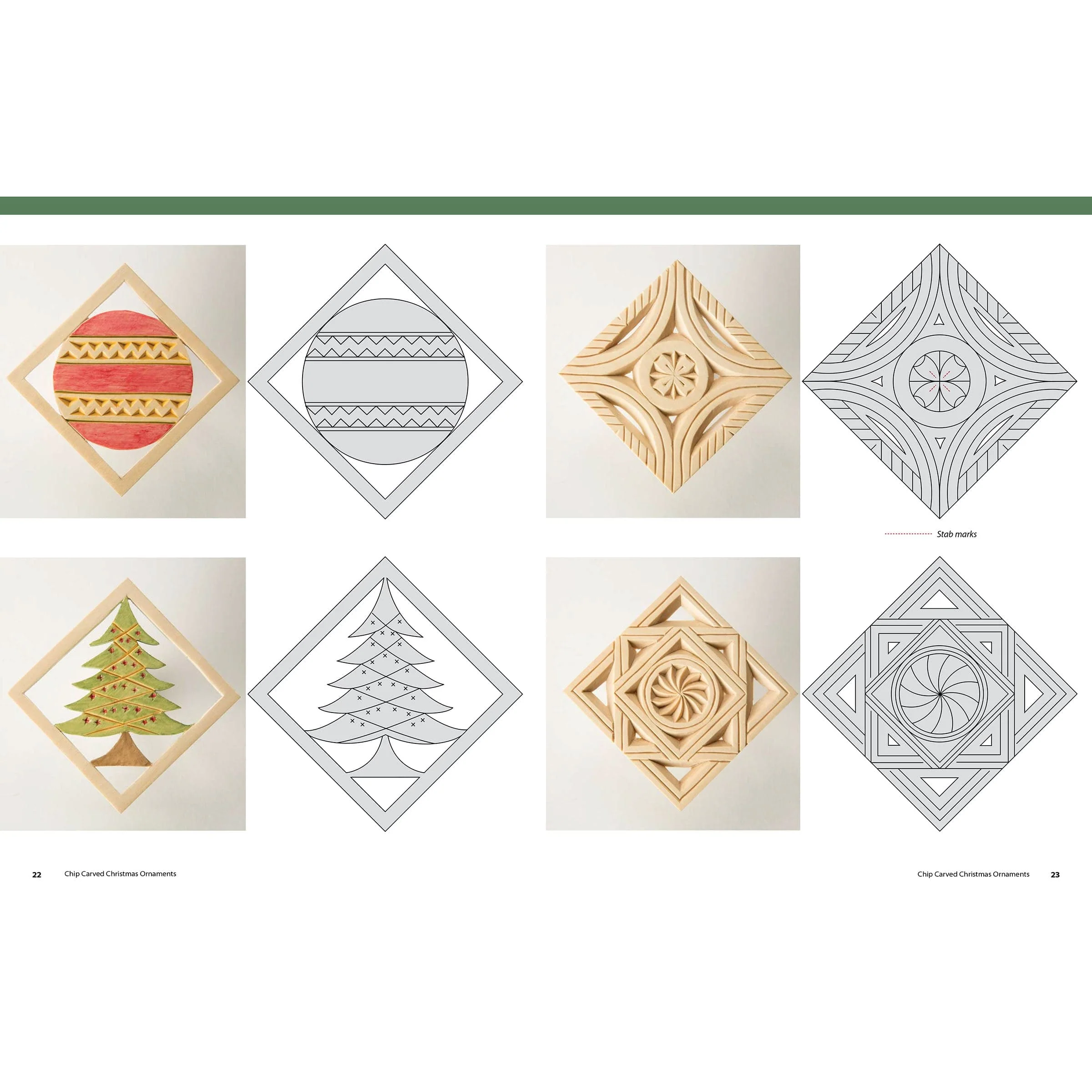 Chip Carved Christmas Ornaments - Image 5