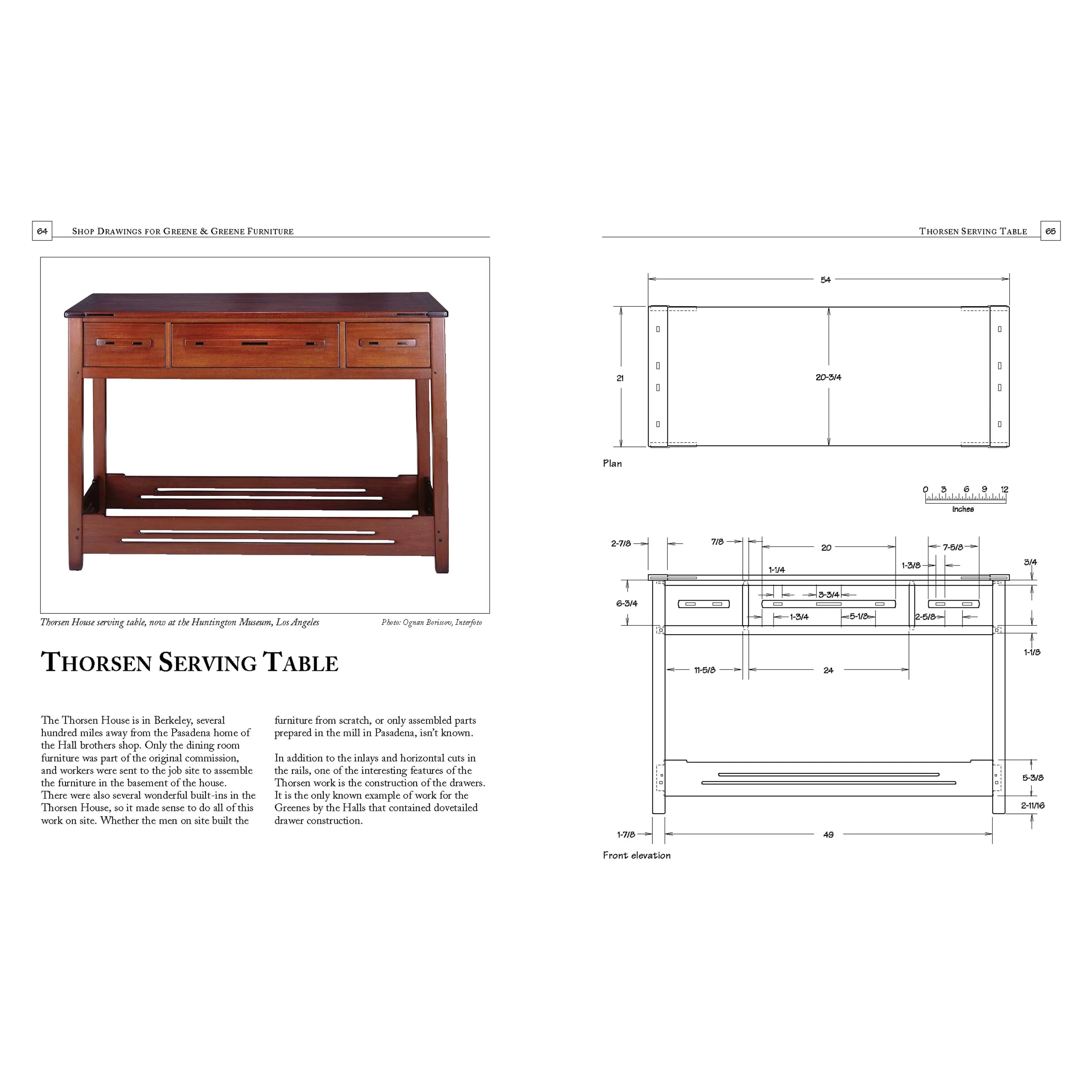 Shop Drawings for Greene and Greene Furniture - Image 5