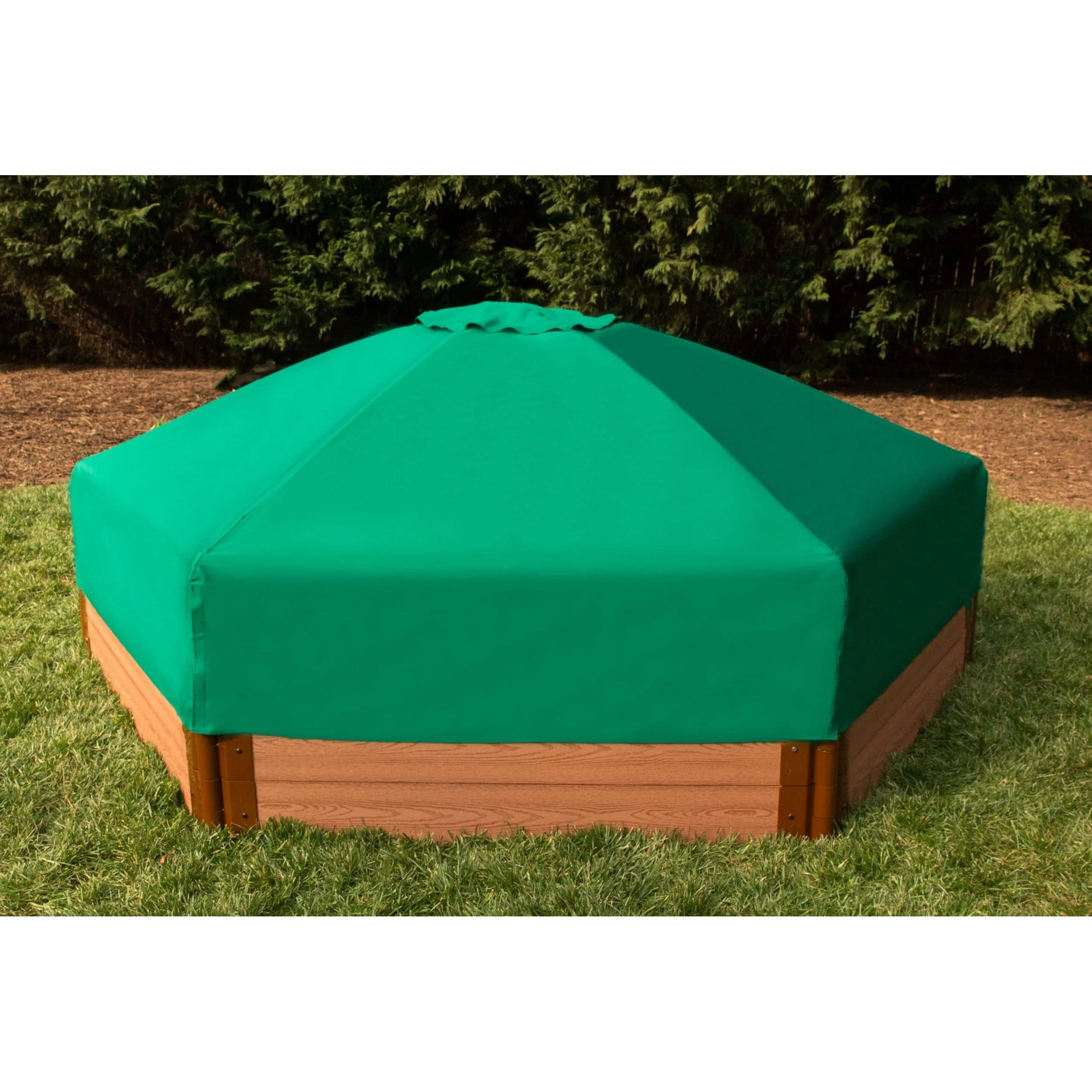 7' x 8' x 13.5" Hexagonal Collapsible Sandbox Cover - Image 2