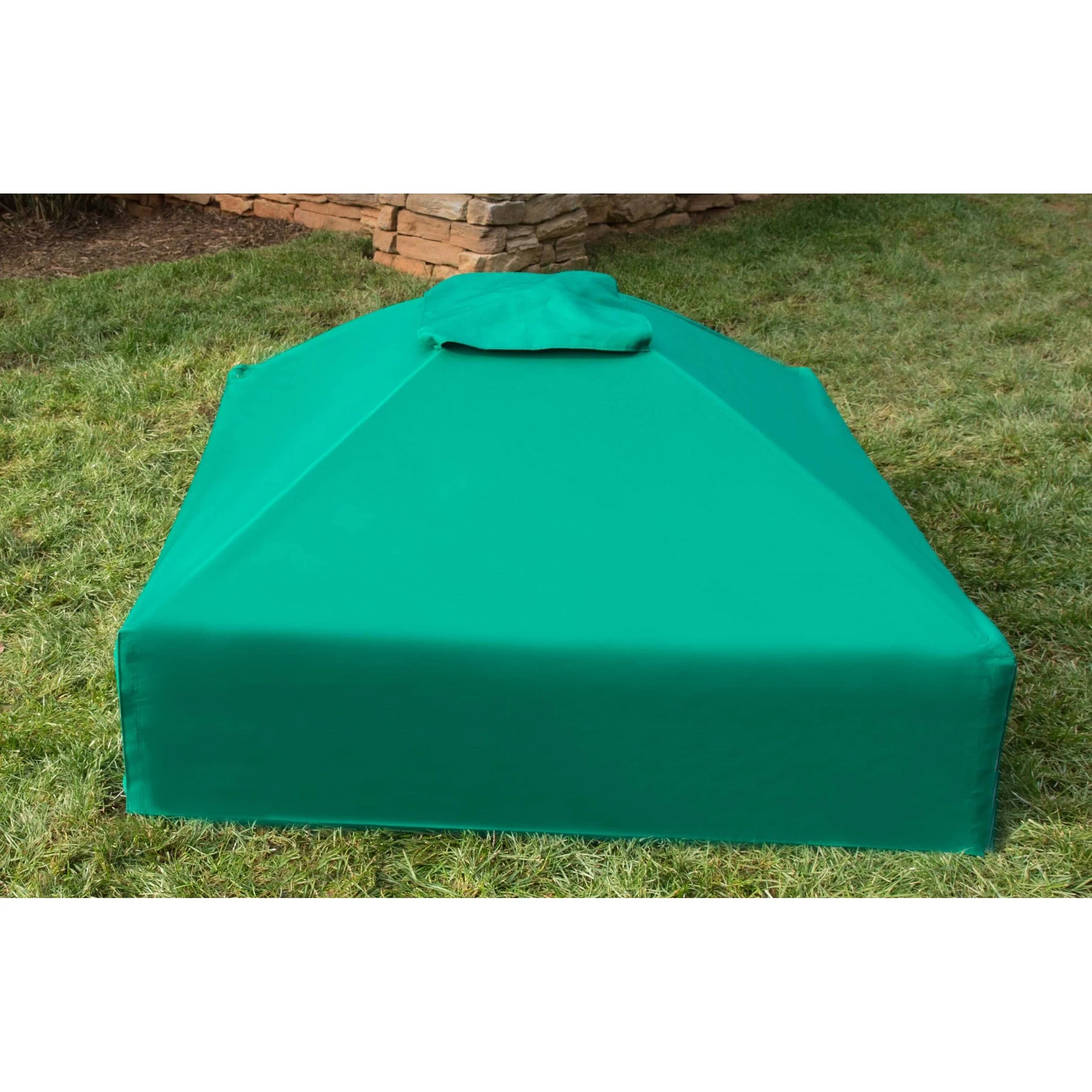 Classic Sienna 4' x 4' x  5.5" Composite Square Sandbox Kit with Telescoping Canopy/Cover - 2" profile - Image 3