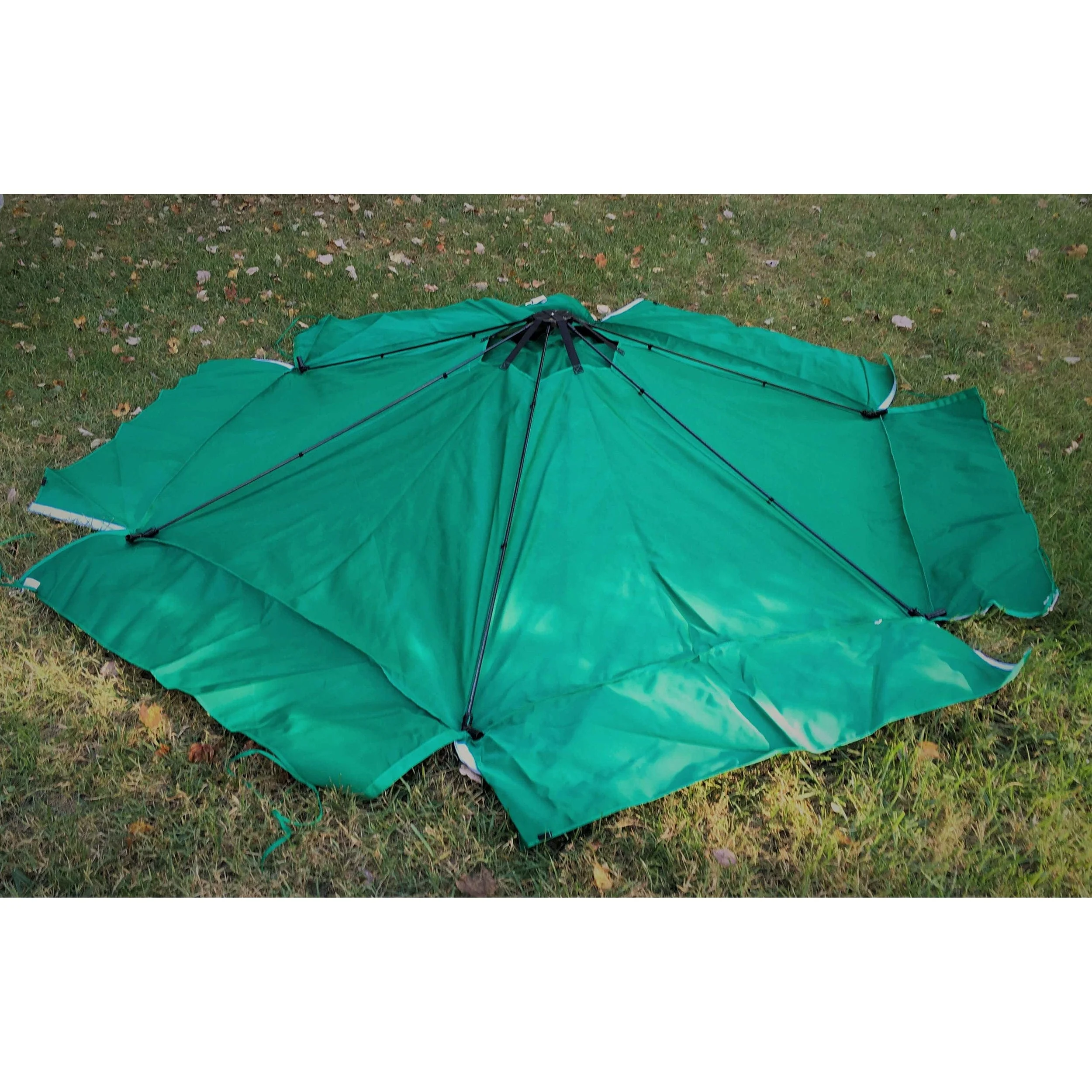 Classic Sienna 7' x 8' x 11 " Composite Hexagon Sandbox Kit with Collapsible Cover - 2" profile - Image 8