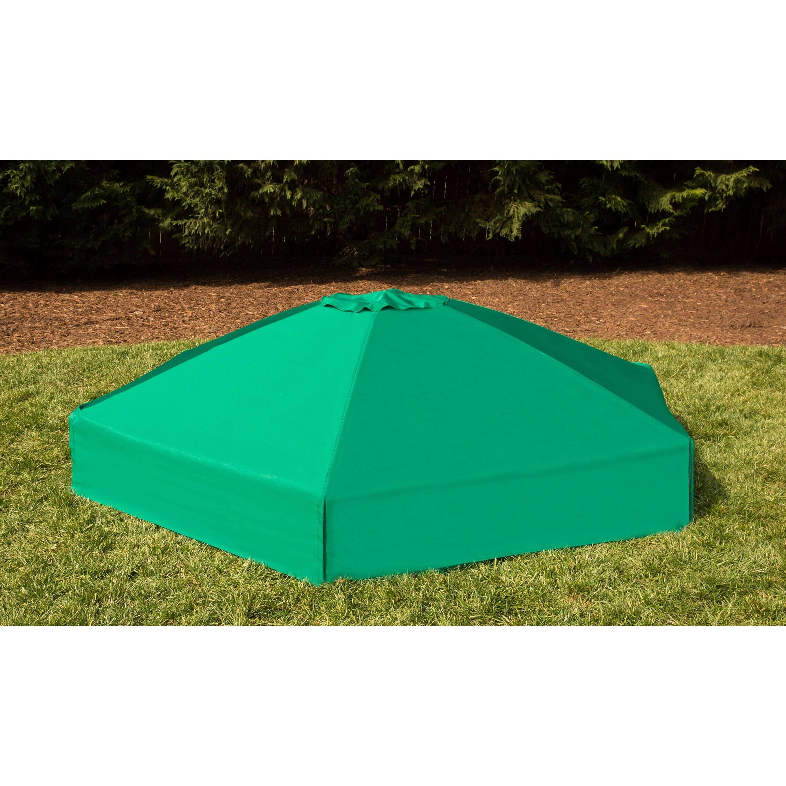 Classic Sienna 7' x 8' x 5.5 " Composite Hexagon Sandbox Kit with Telescoping Canopy/Cover - 2" profile - Image 3