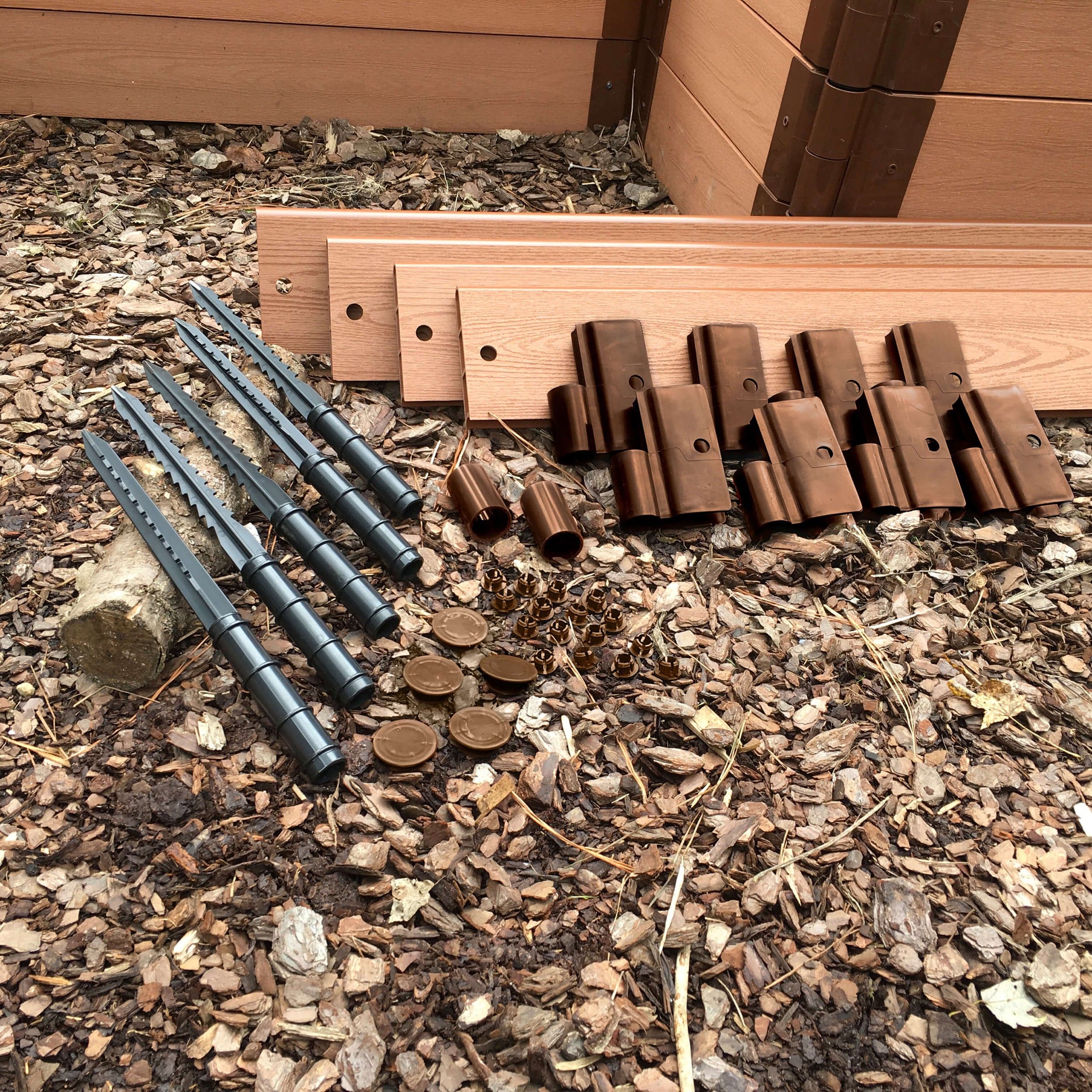 Classic Sienna Straight Landscape Edging Kit 16' - 1" profile