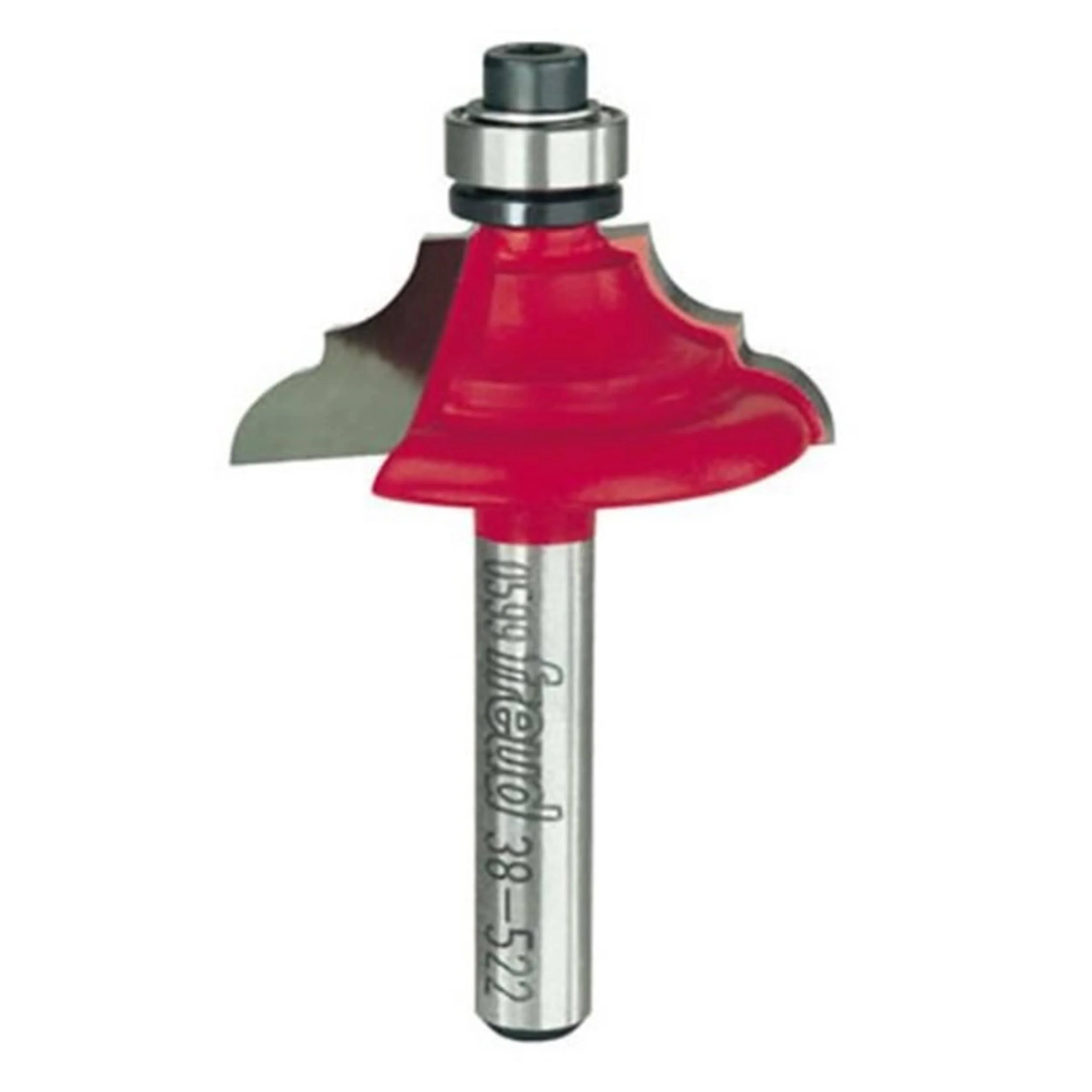 38-522 Classical Bold Cove And Bead Router Bit 1/4" SH 1-1/4" D 7/16" CL 3/16" R