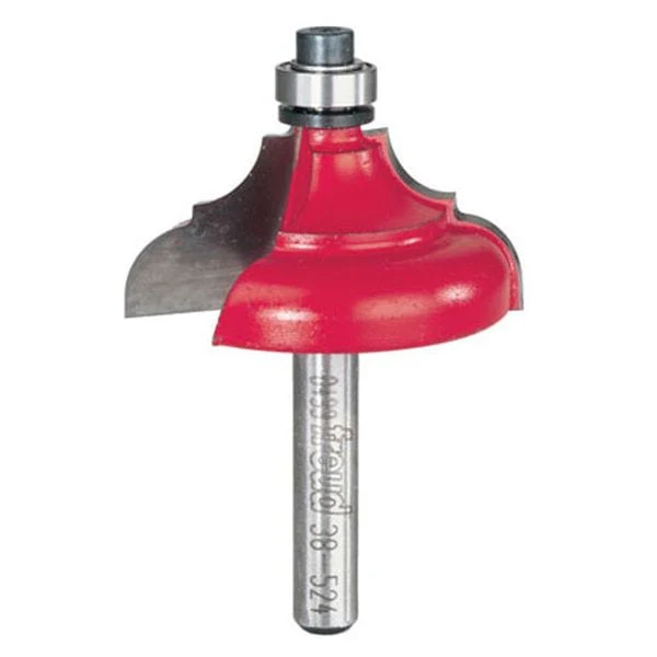 38-524 Classical Bold Cove And Bead Router Bit 1/4" SH 1-1/2" D 11/16" CL 1/4" R