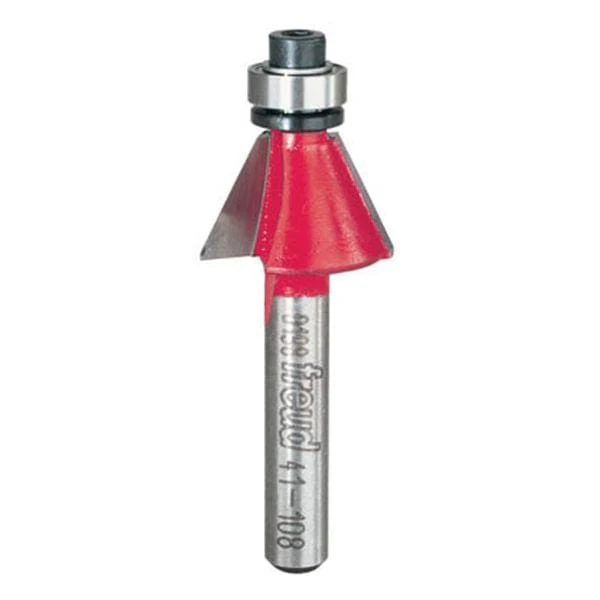 41-108 Bevel Trim Router Bit 1/4" SH 25/32" D 29/64" CL 25 Degrees