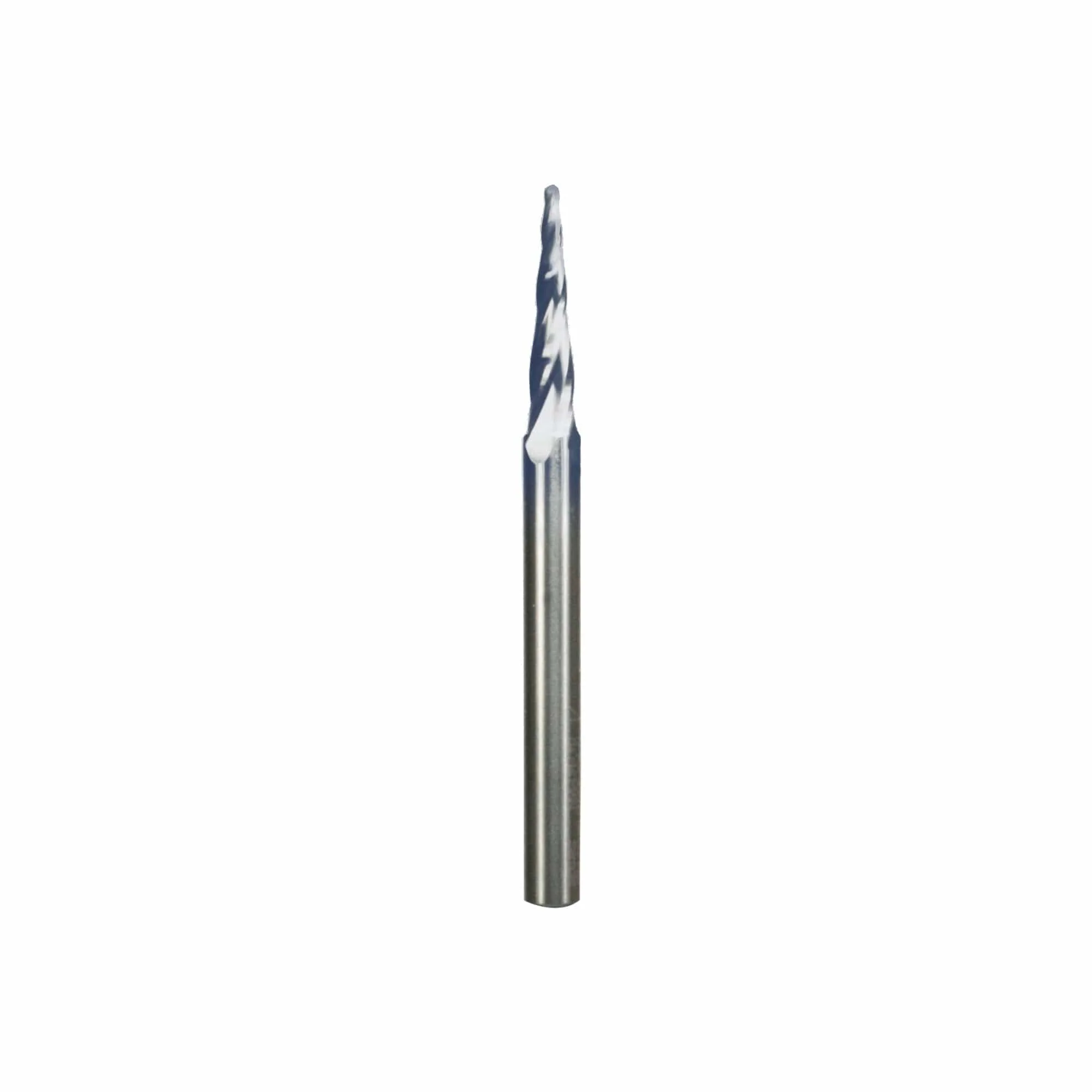 Tapered Ball Tip CNC Carving Router Bit - 1/4" SH 3" OL